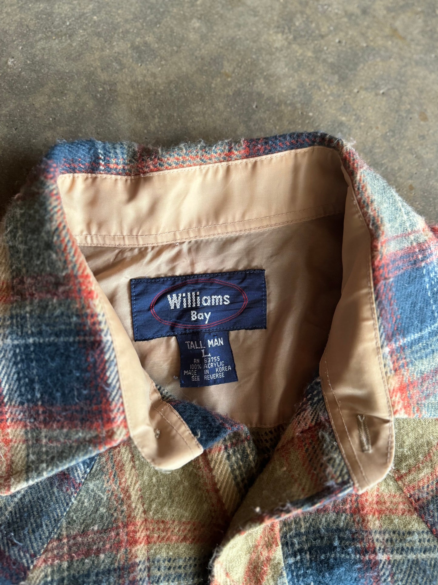 L - Vintage Williams Bay Faded Flannel