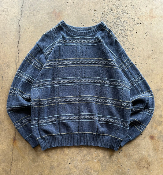 XL - Vintage Blue Stripped sweater