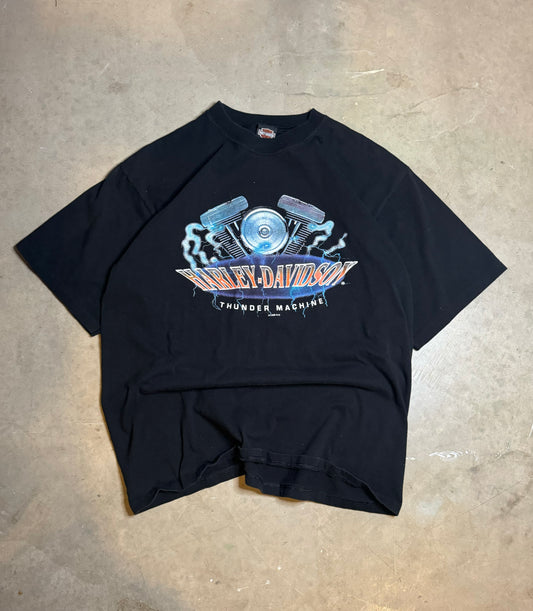 XL - Vintage Harley Davidson Lightning Motor Tee