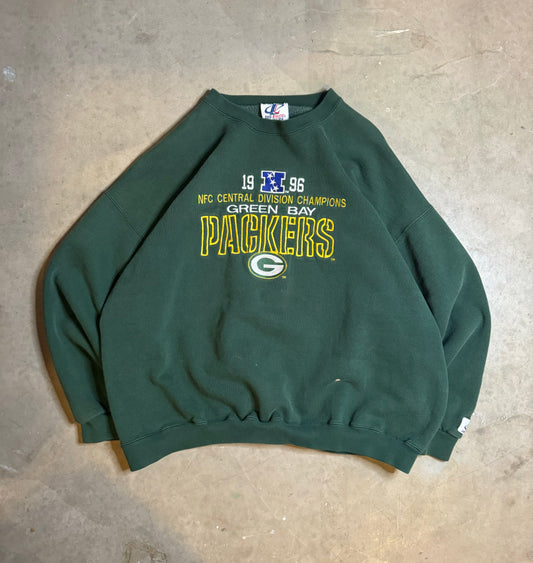 XL - Vintage Logo 7 Green Bay Packers Crewneck