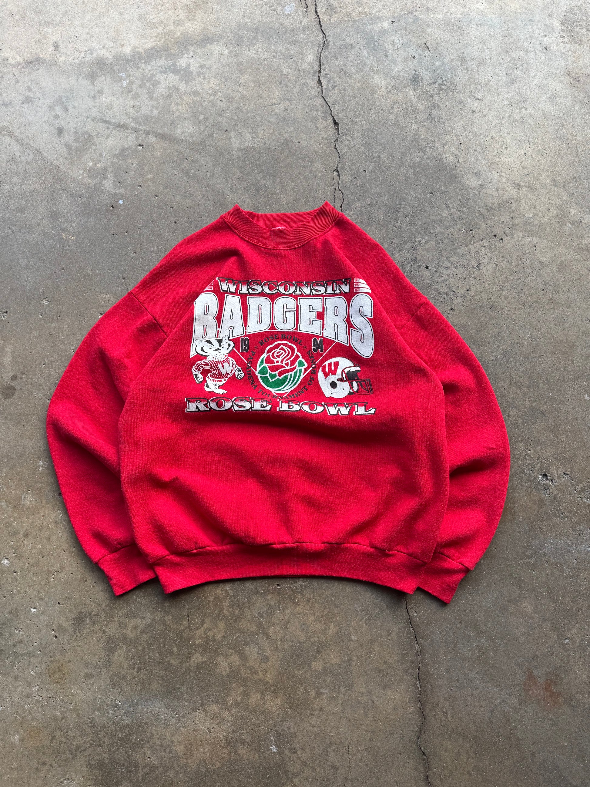 (XL) 90s Wisconsin Badgers Rose Bowl Crewneck