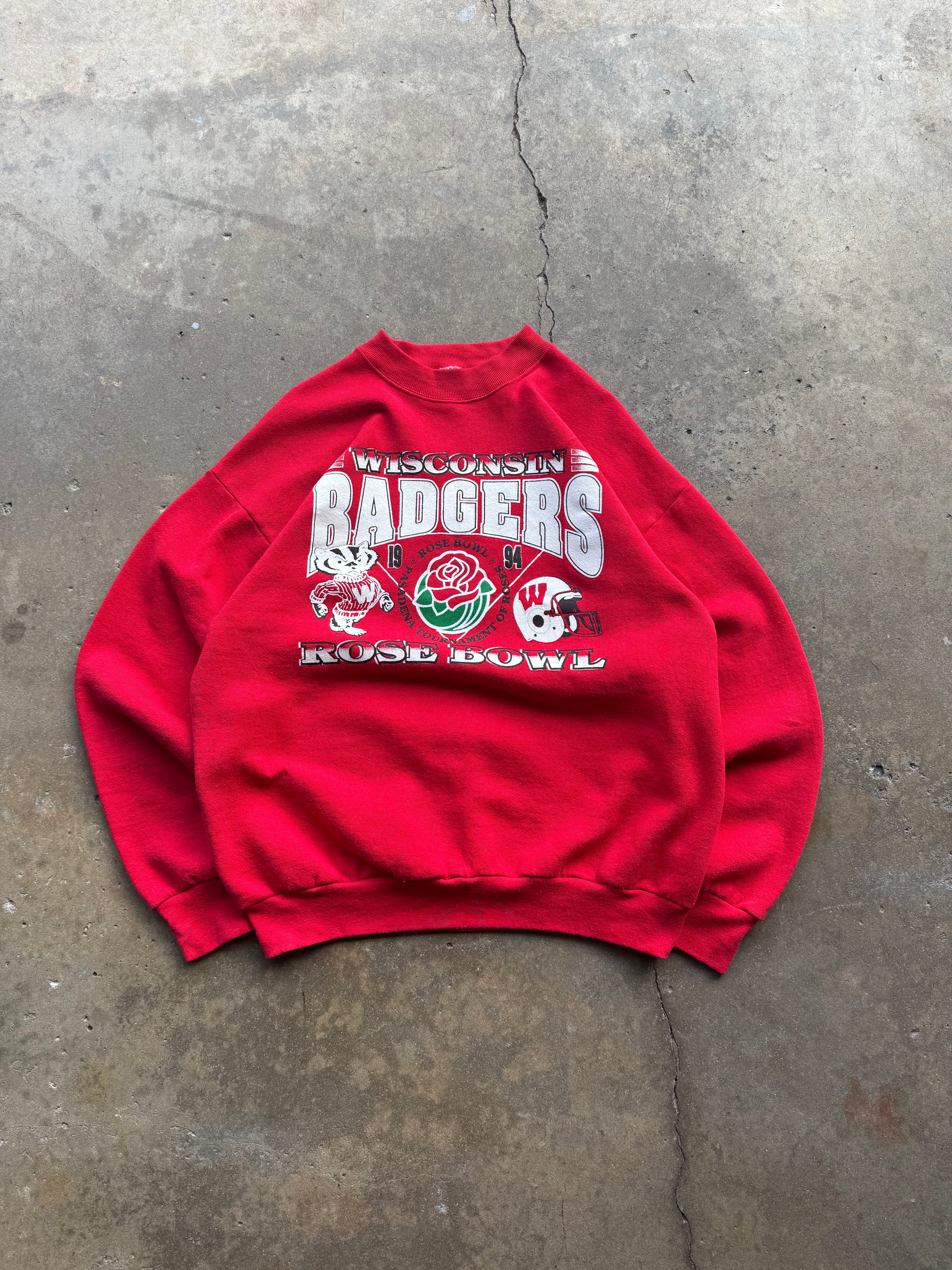 (XL) 90s Wisconsin Badgers Rose Bowl Crewneck
