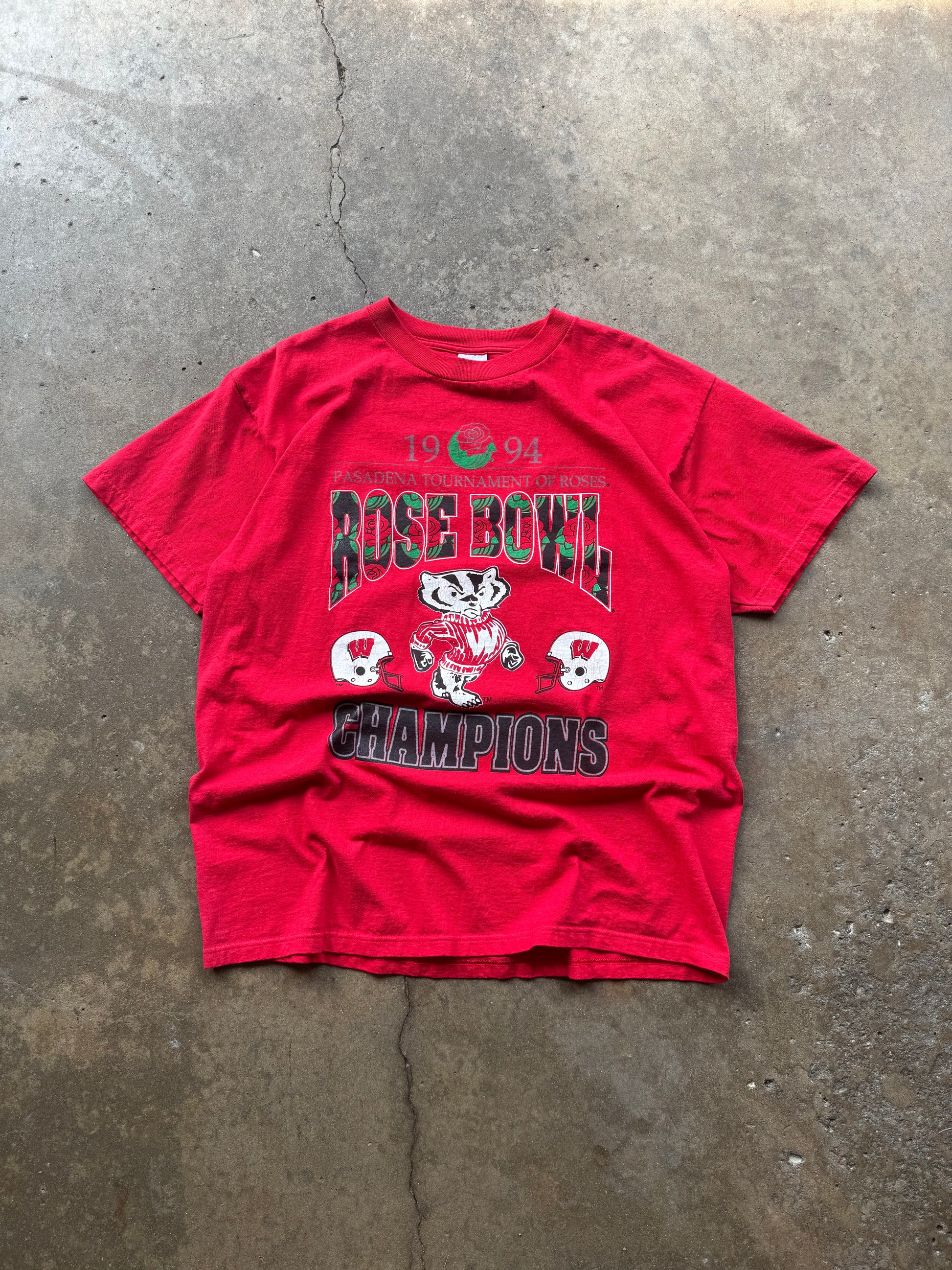 (XL) 90s Wisconsin Badgers Rose Bowl Champs Tee