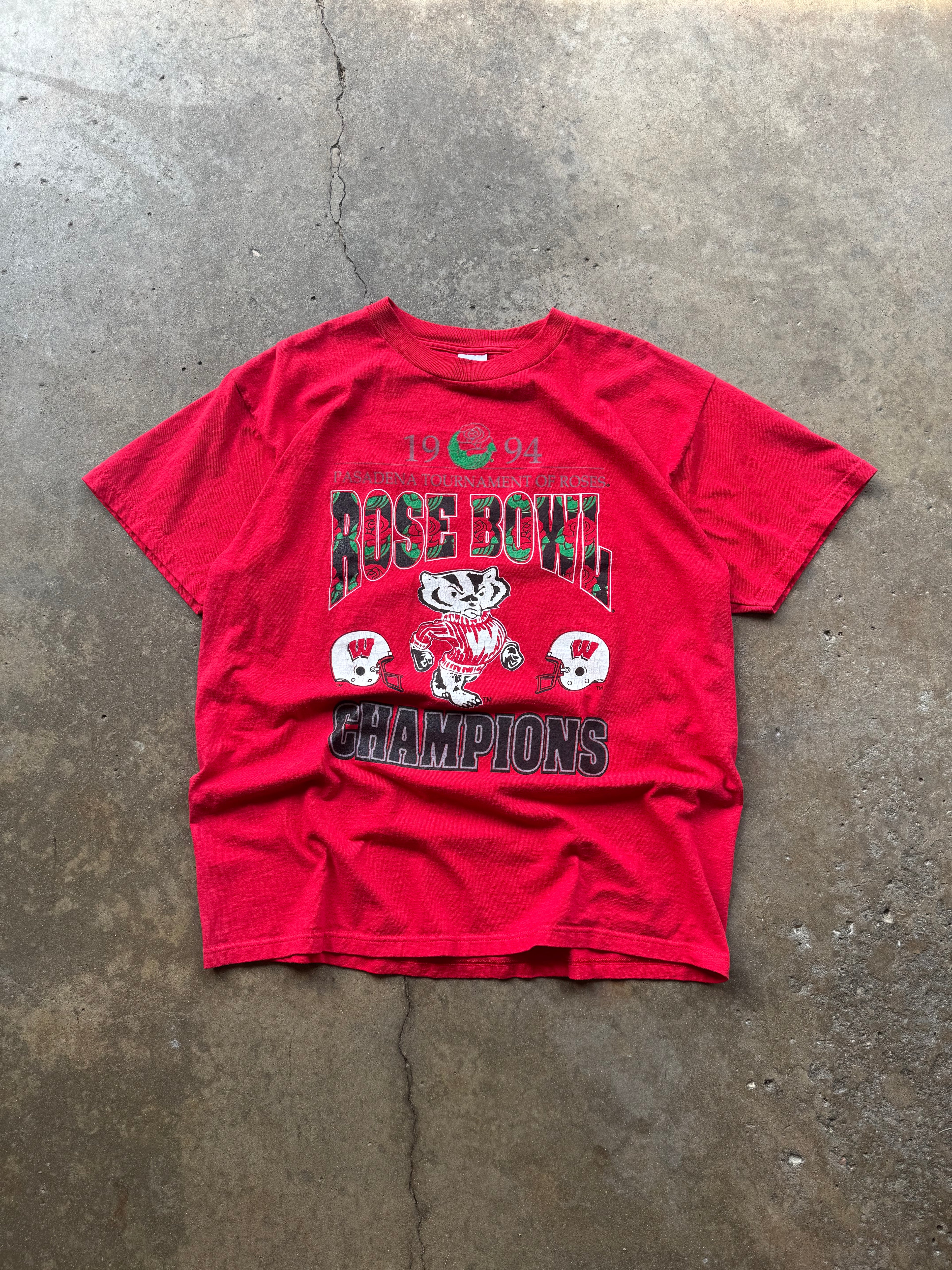(XL) 90s Wisconsin Badgers Rose Bowl Champs Tee