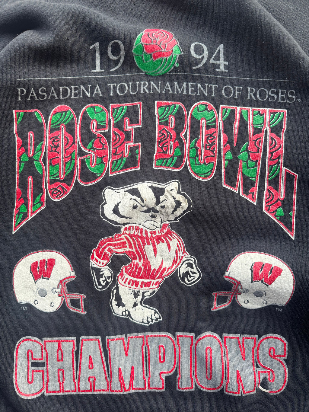 (XL) 90s Wisconsin Badgers Rose Bowl Champs Crewneck