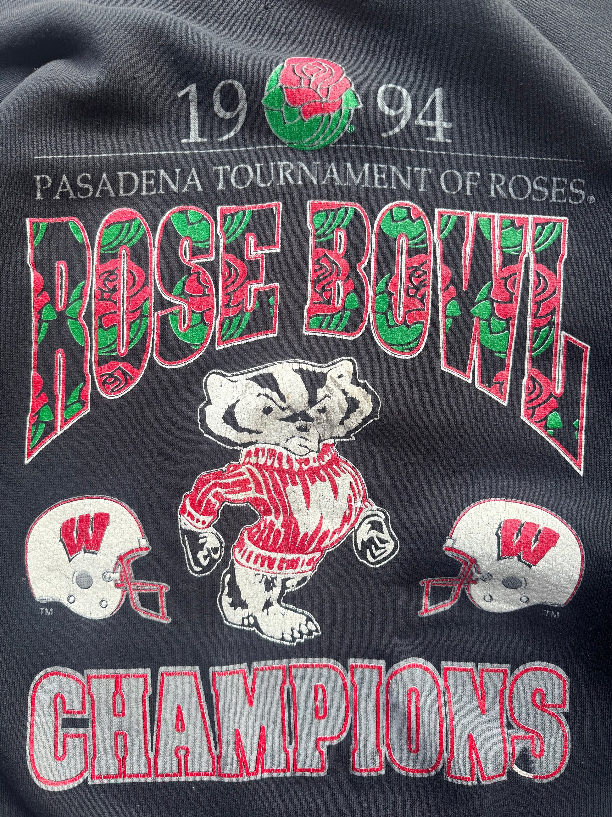 (XL) 90s Wisconsin Badgers Rose Bowl Champs Crewneck