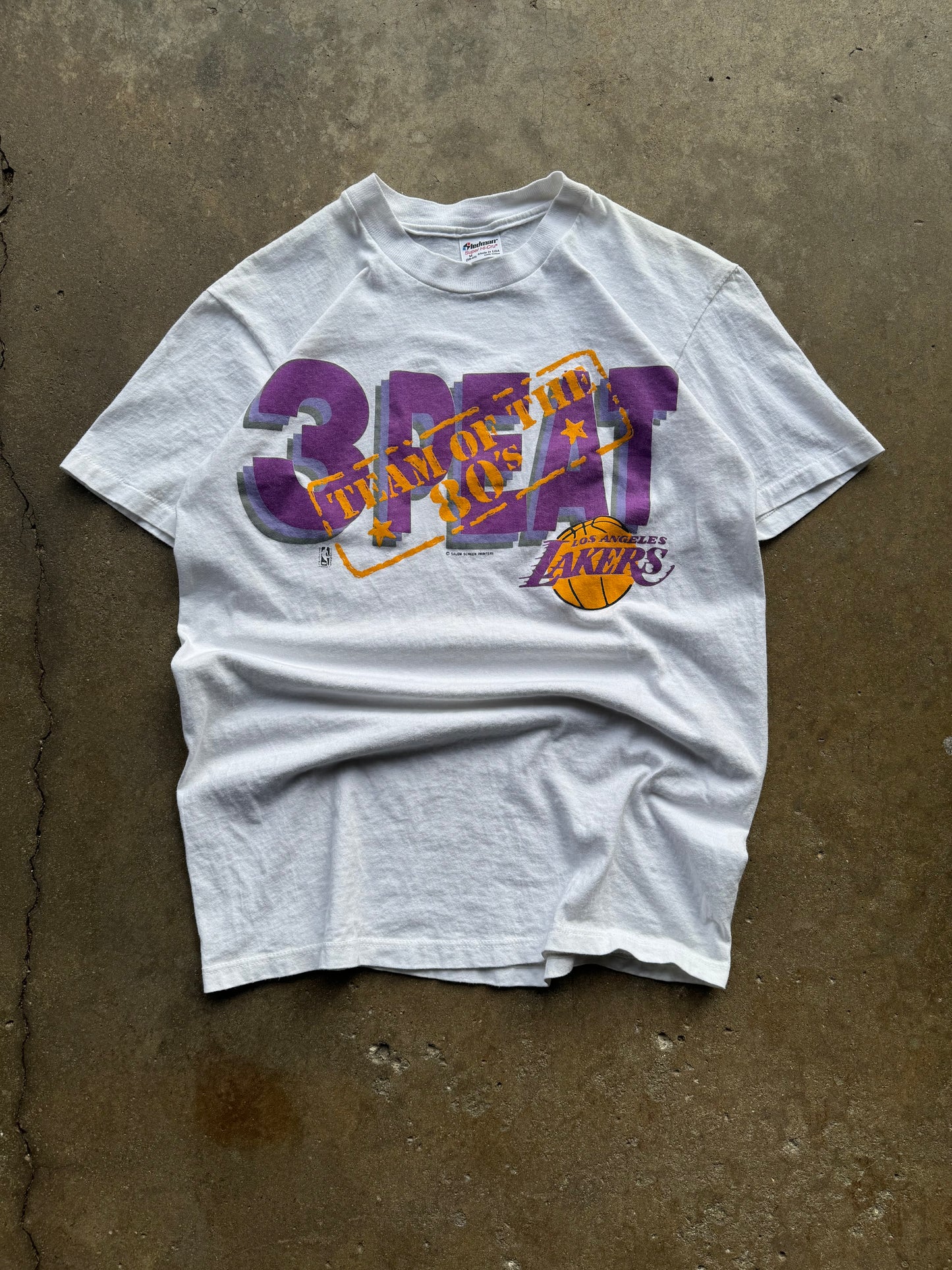 S - Vintage Los Angles Lakers 'Team of the 80s' Tee