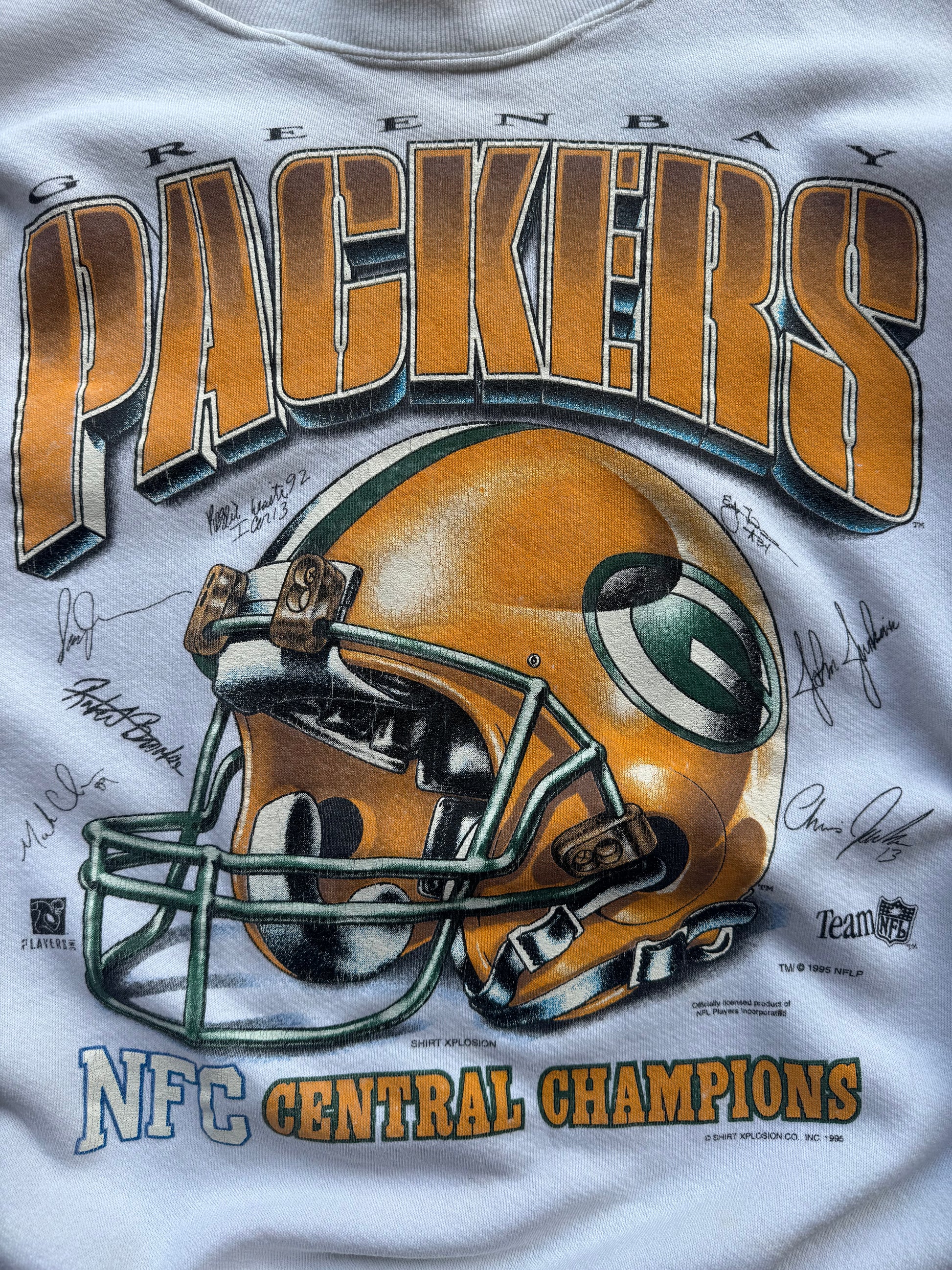 (L) 90s Green Bay Packers Helmet Graphic Crewneck