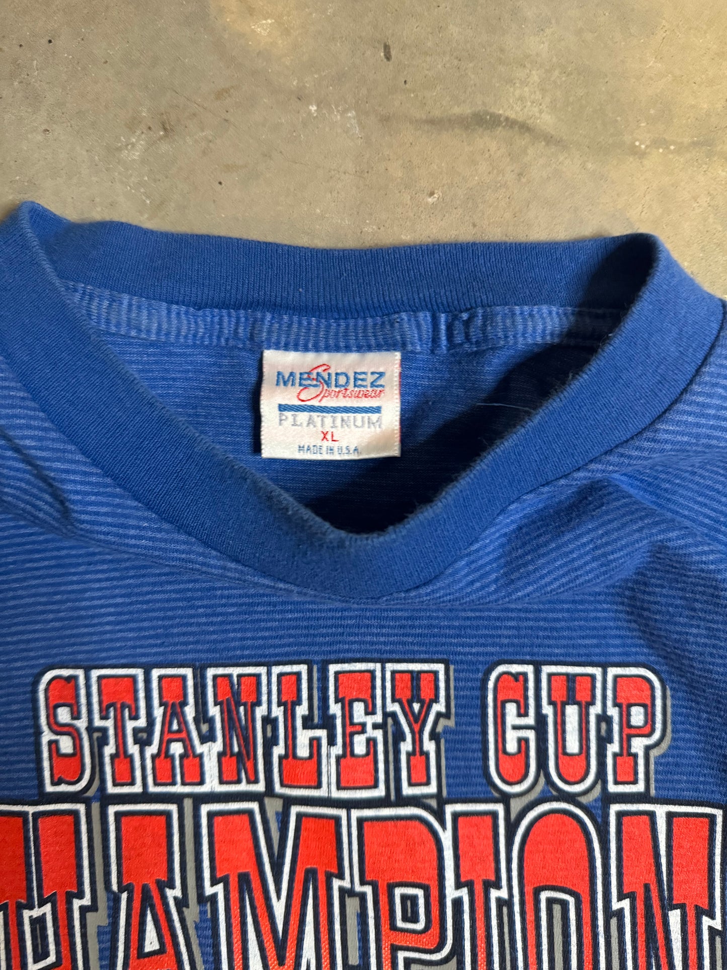 XL - Vintage New York Rangers Stanley Cup Champions Tee