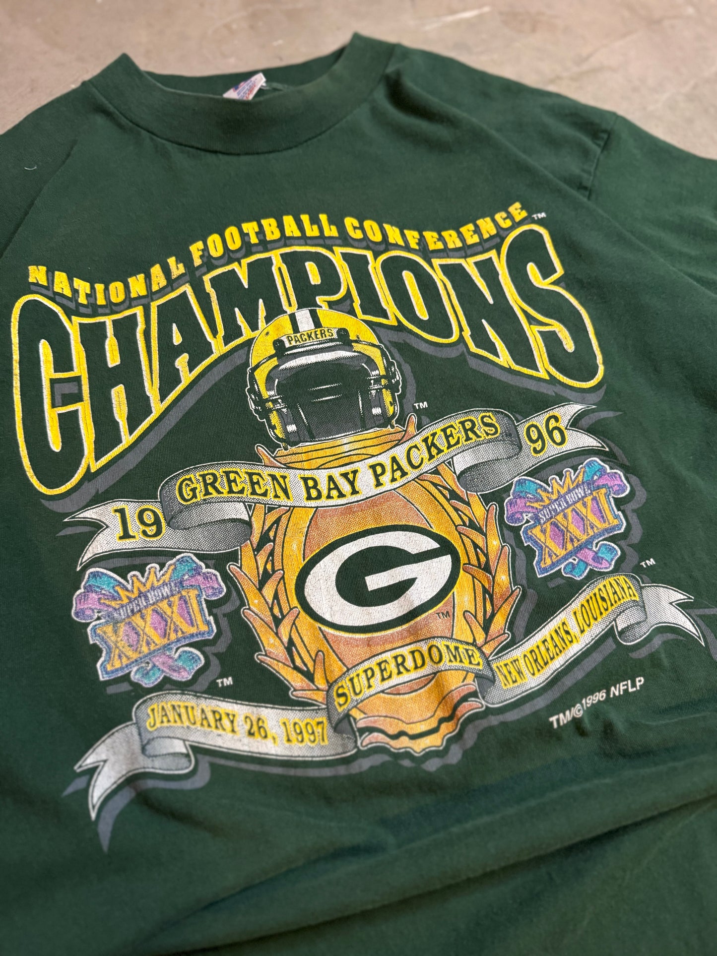 XL - Vintage Green Bay Packers NFC Champs Tee