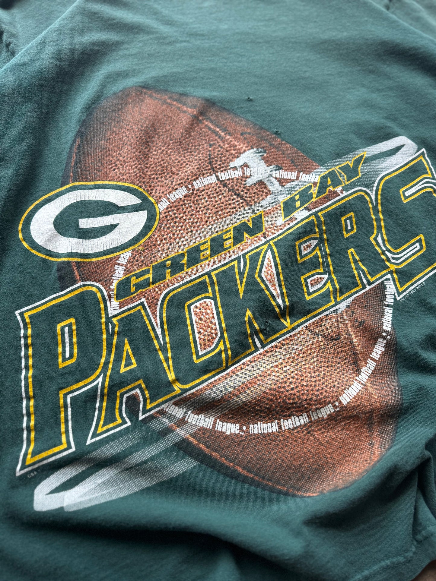 M - Vintage Green Bay Packers Football Tee