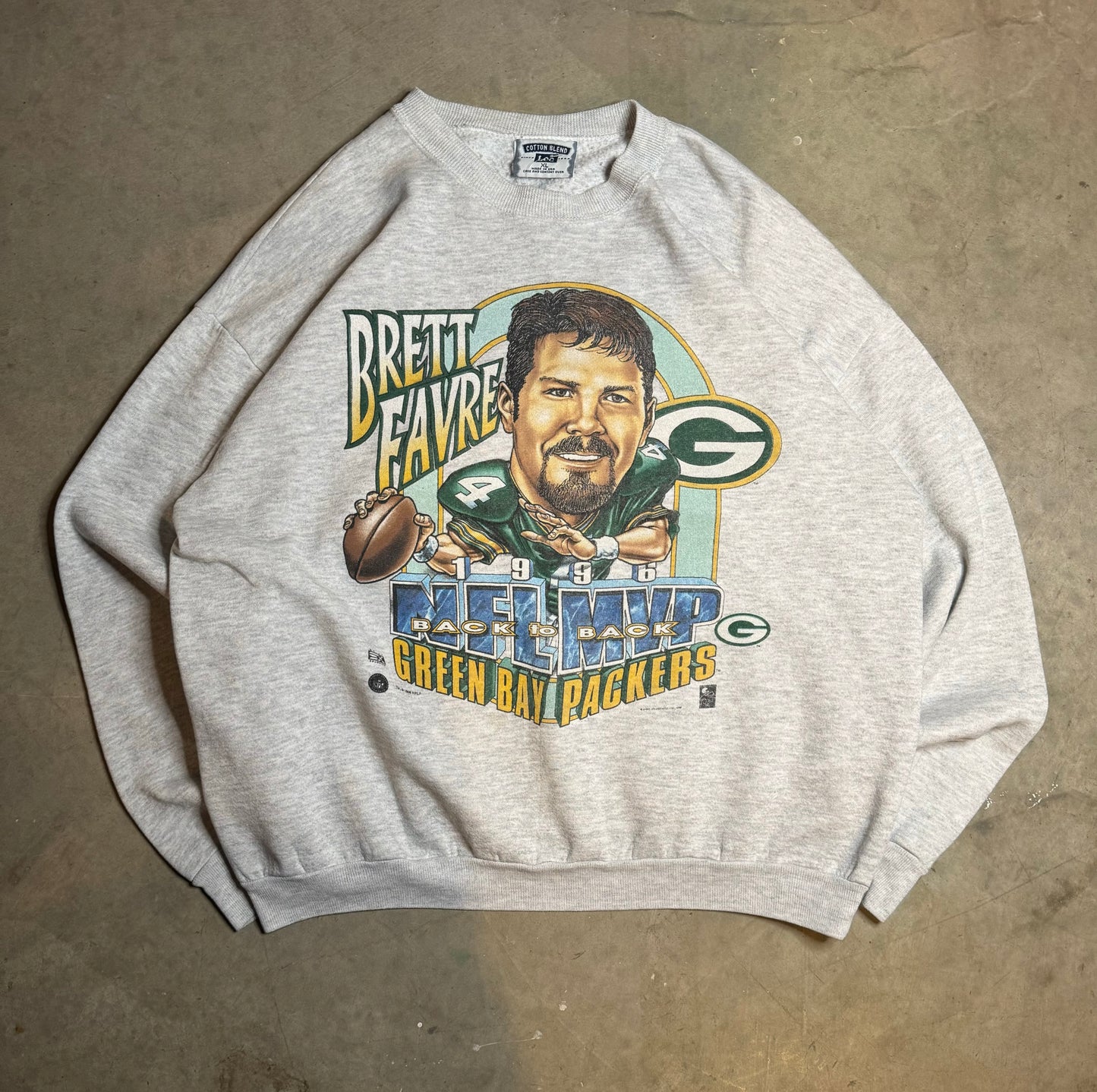 XL - Vintage Brett Favre Caricature Crewneck