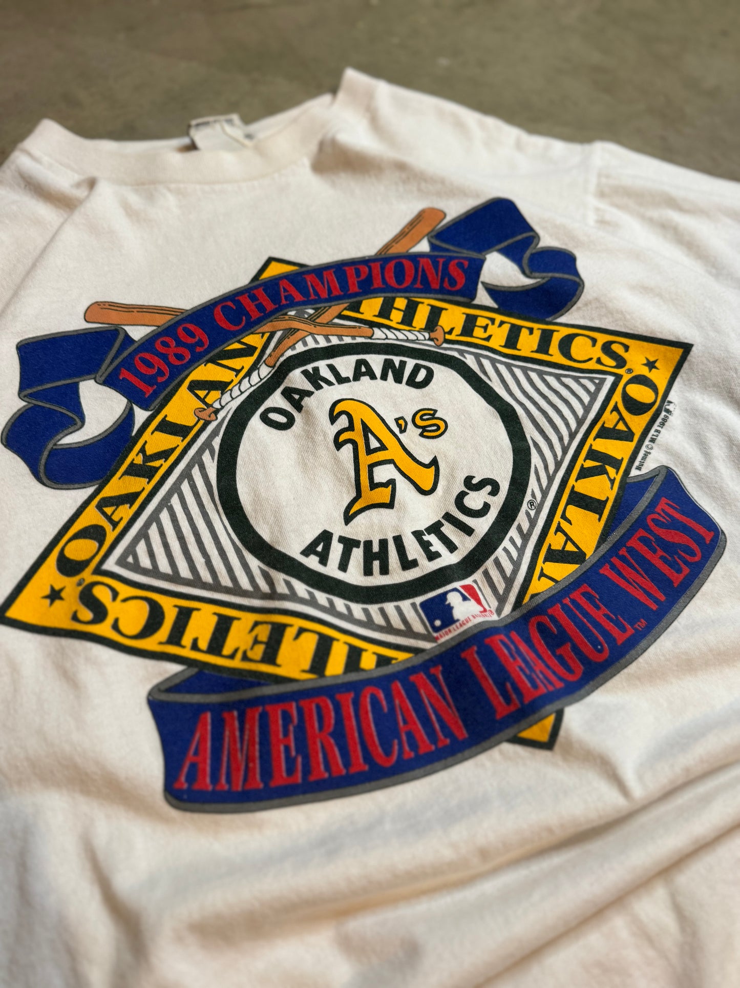 L - Vintage Nutmeg Oakland Athletic Tee