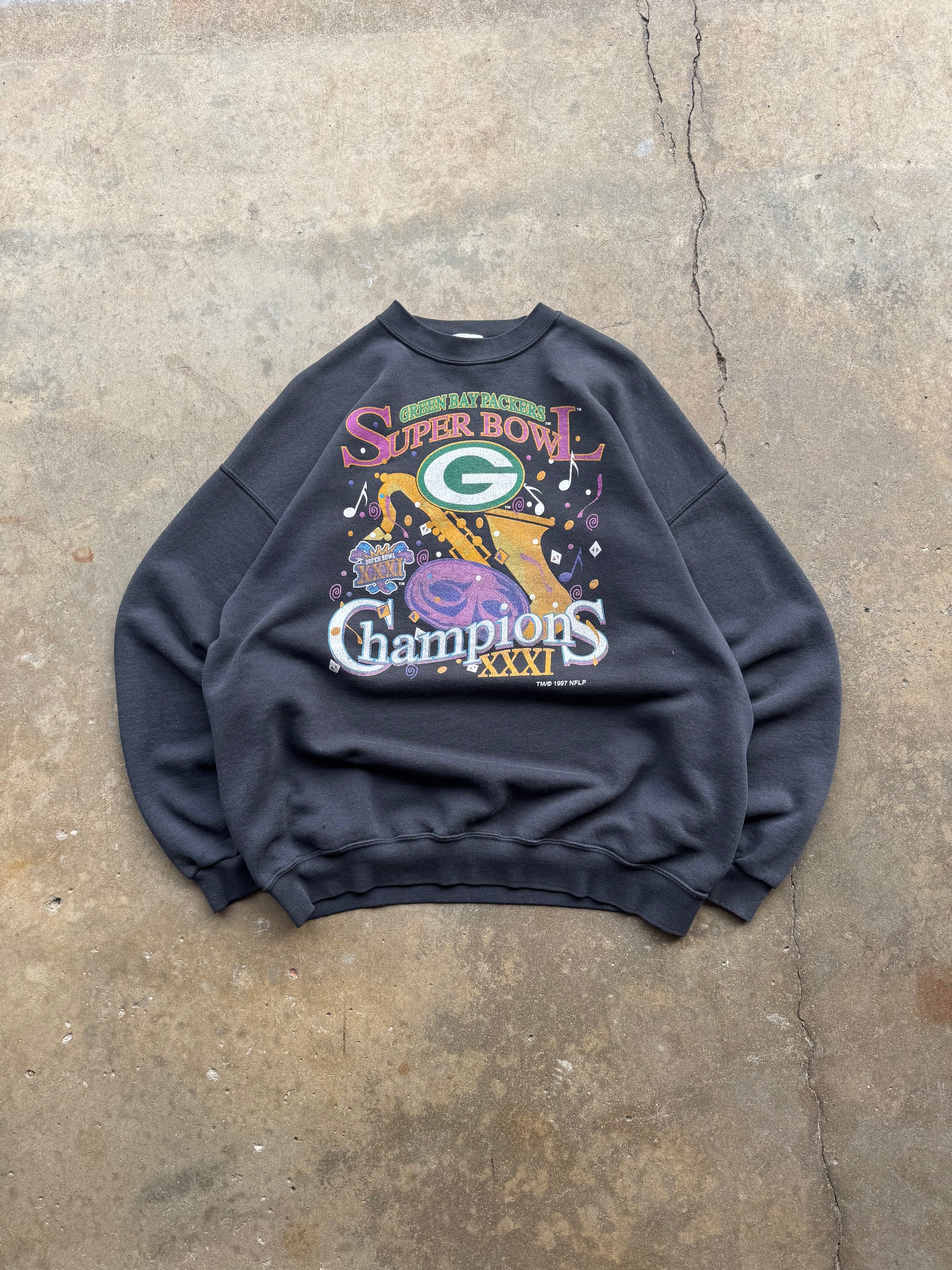 (XXL) 90s Green Bay Packers Super Bowl Crewneck
