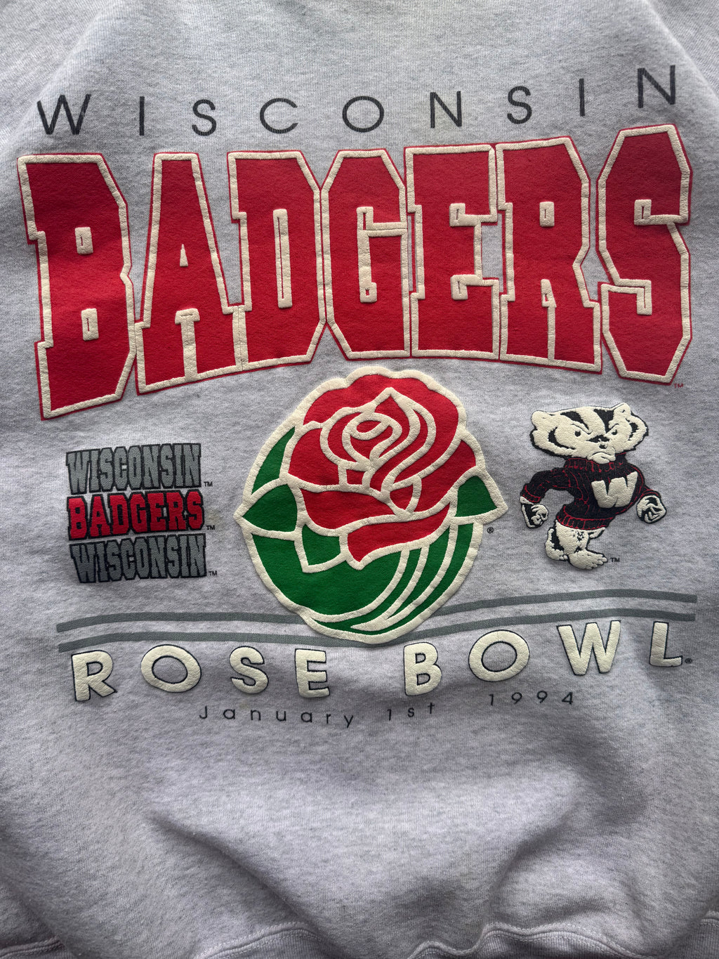 (L) 90s Wisconsin Badgers Rose Bowl Crewneck