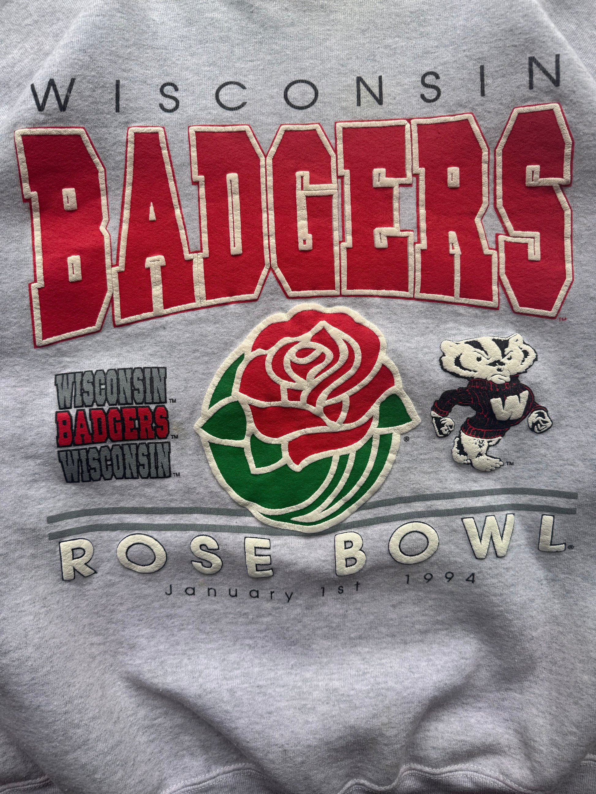 (L) 90s Wisconsin Badgers Rose Bowl Crewneck
