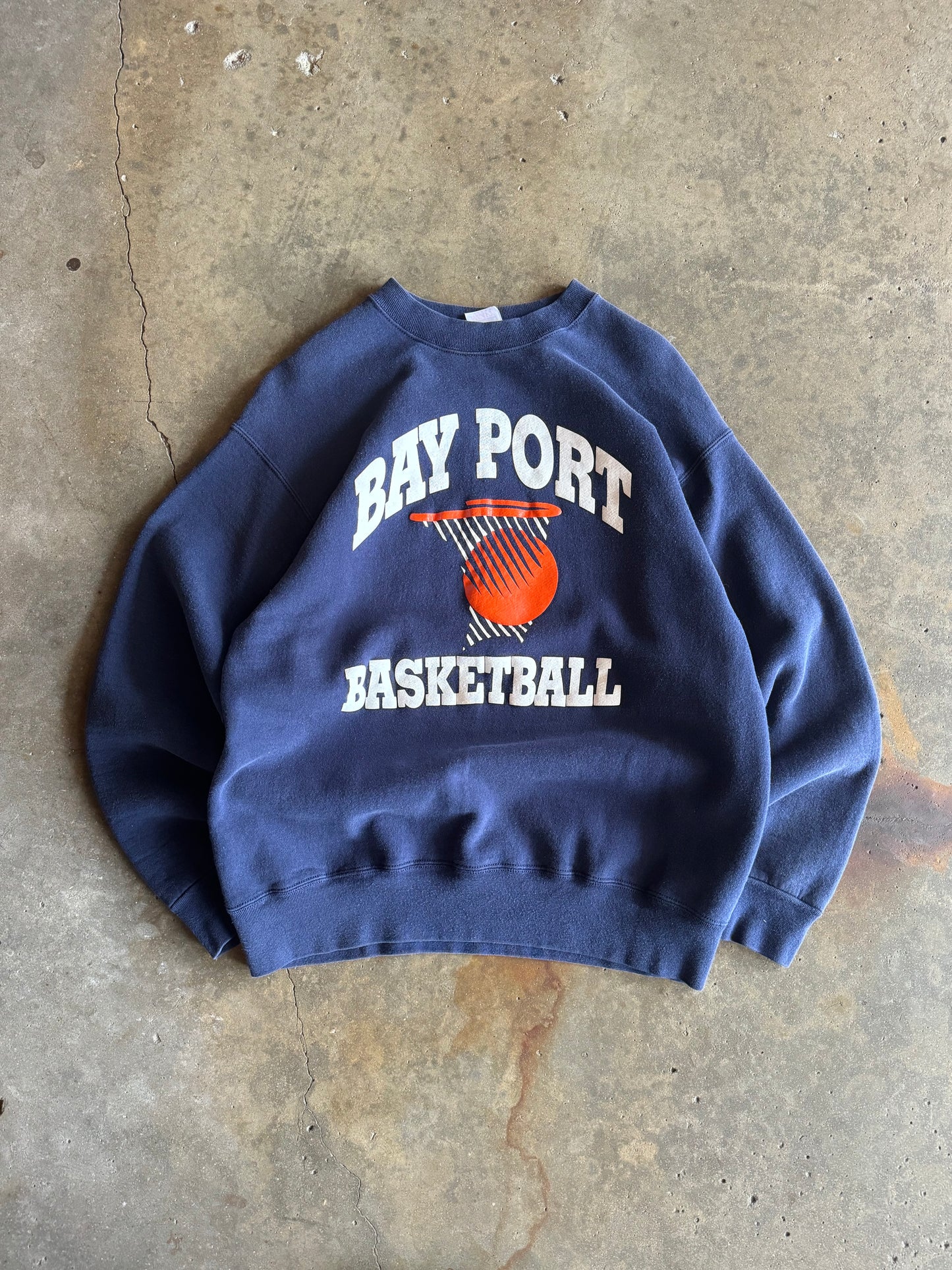 L - 90s Bay Port Pirates Basketball Vintage Crewneck