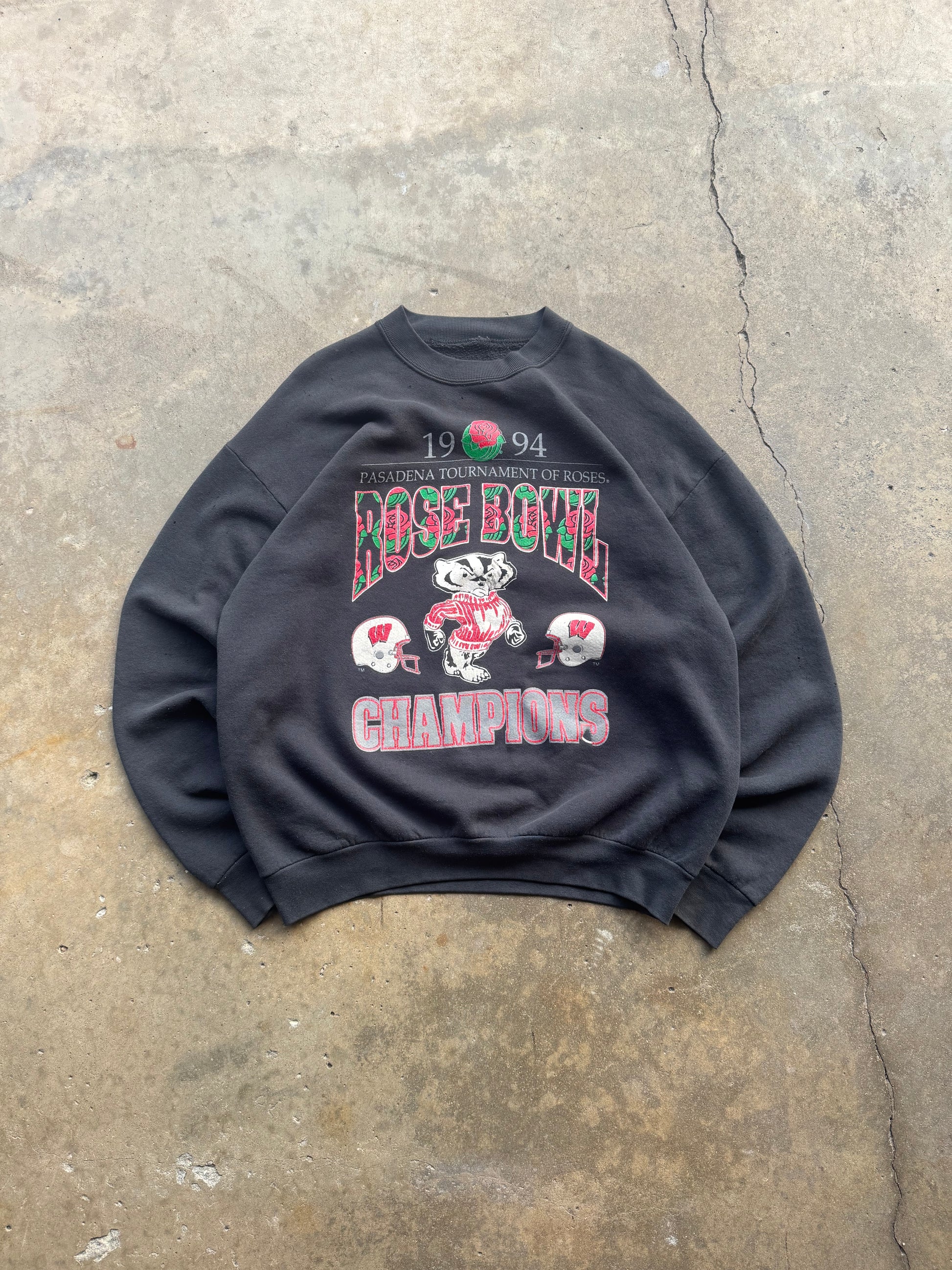 (XL) 90s Wisconsin Badgers Rose Bowl Champs Crewneck