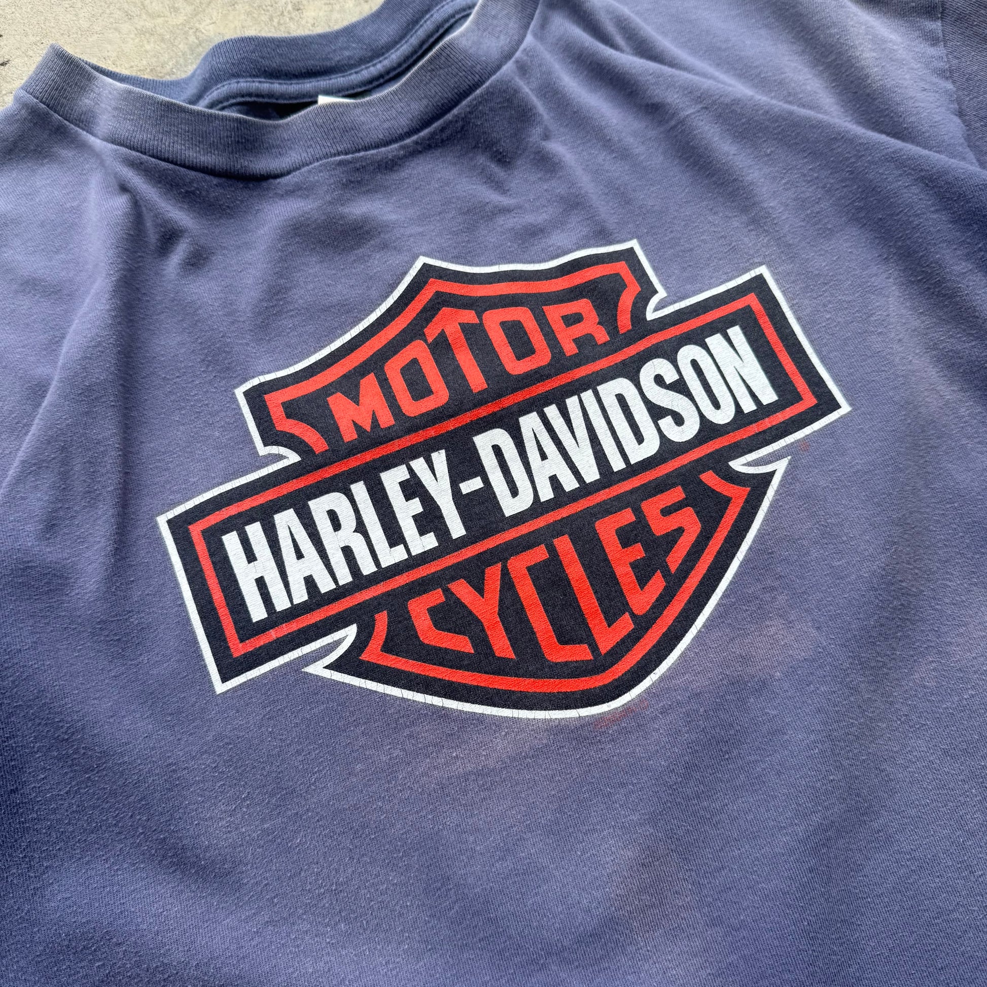 (XL) 00s Harley Davidson Faded Logo Tee