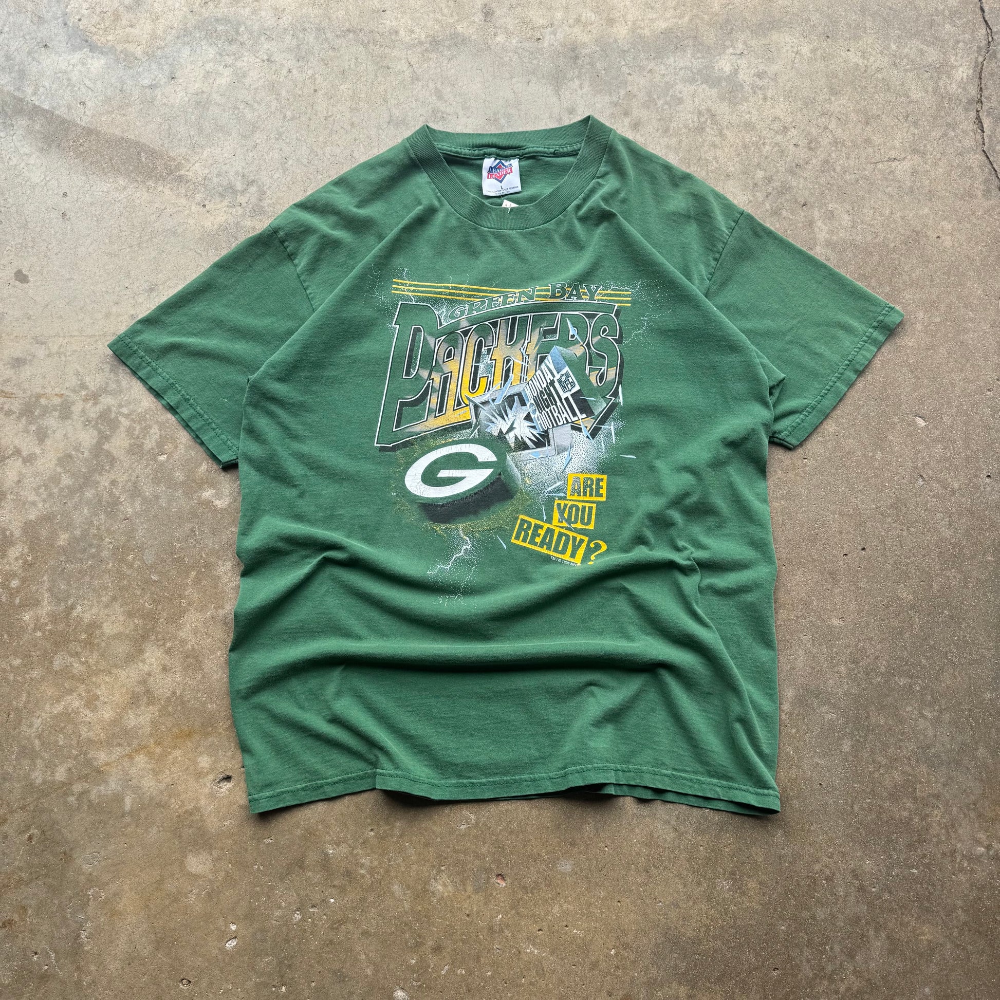 (L) 90s Green Bay Packers Monday Night Football Tee