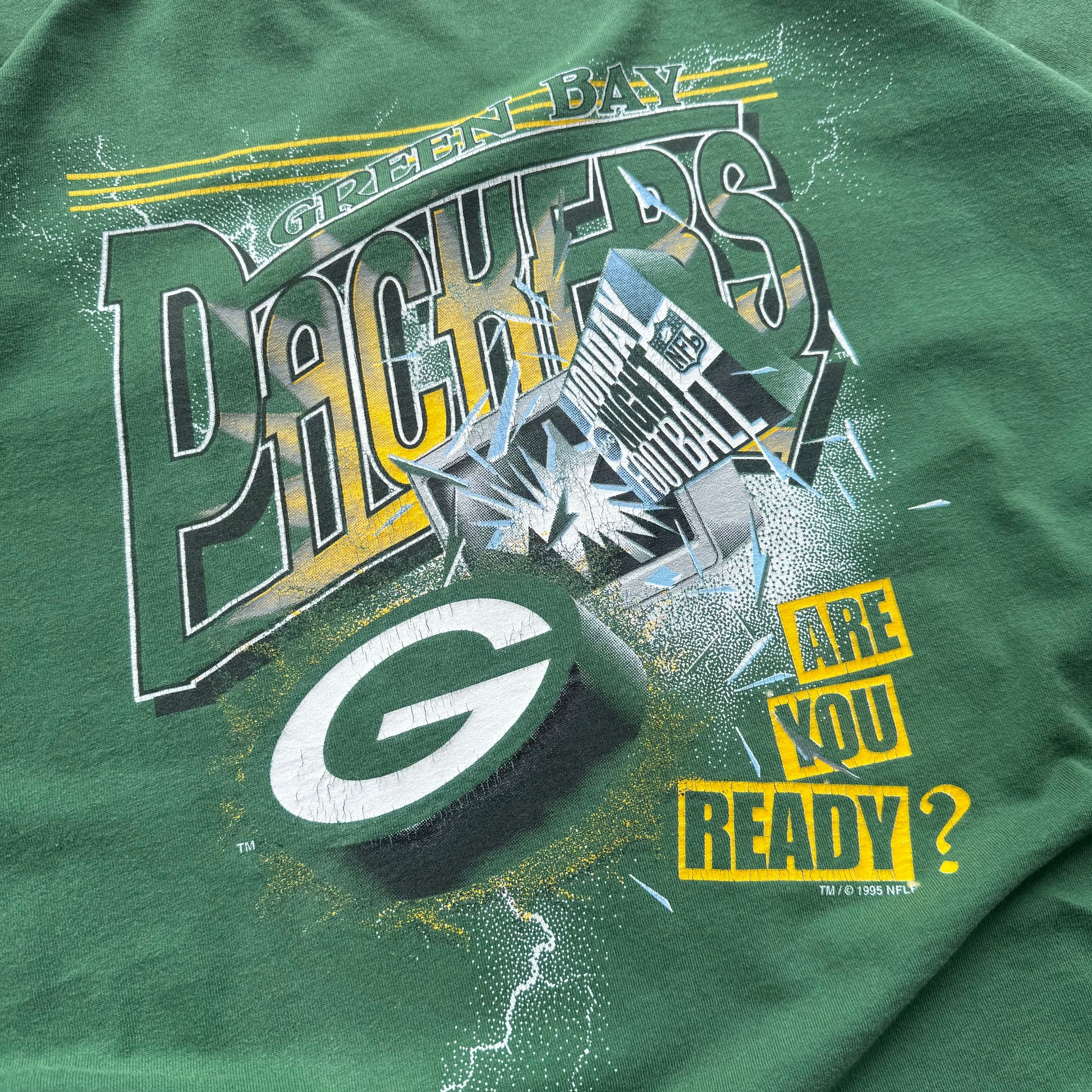 (L) 90s Green Bay Packers Monday Night Football Tee