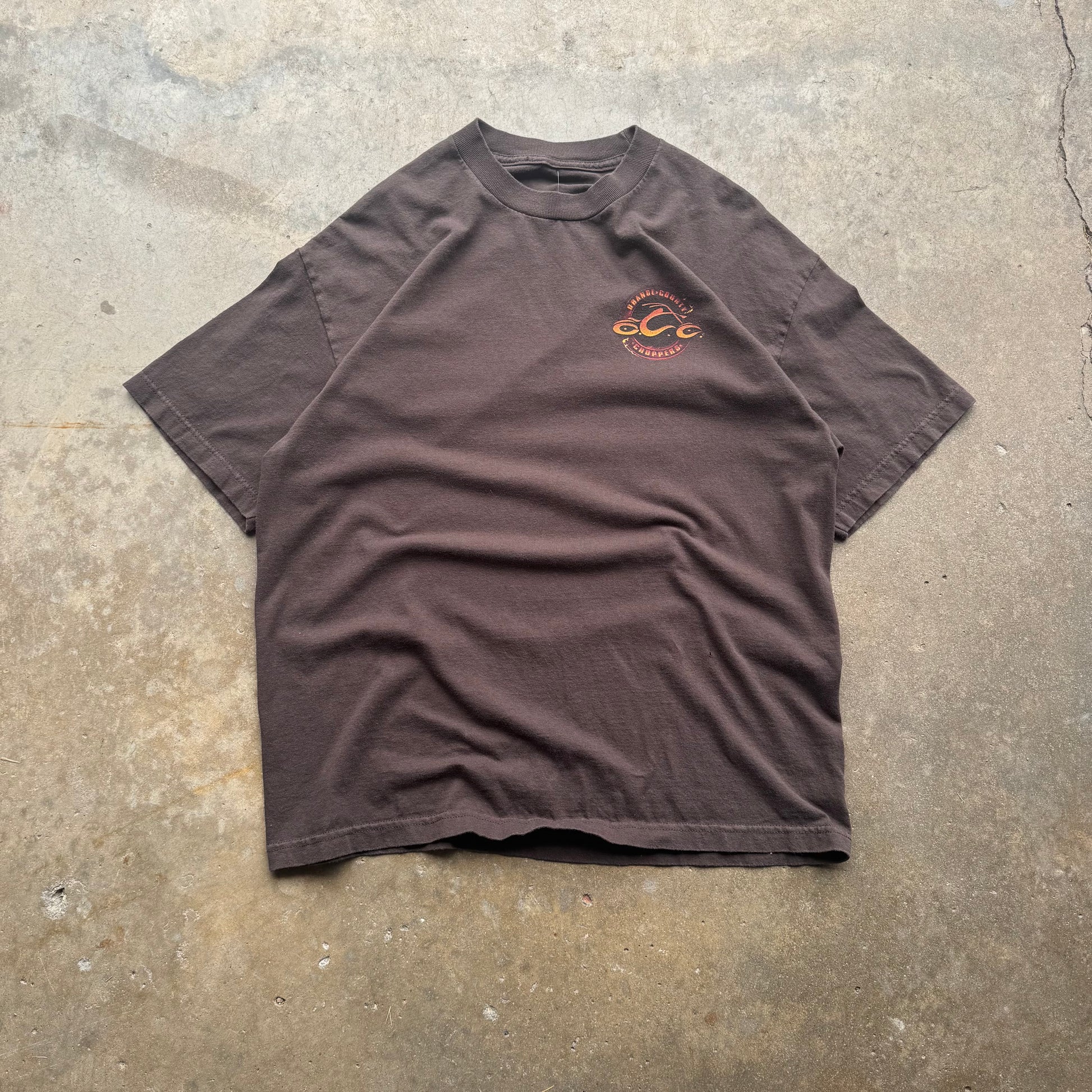 (L) 00s Mocha Orange County Choppers Tee