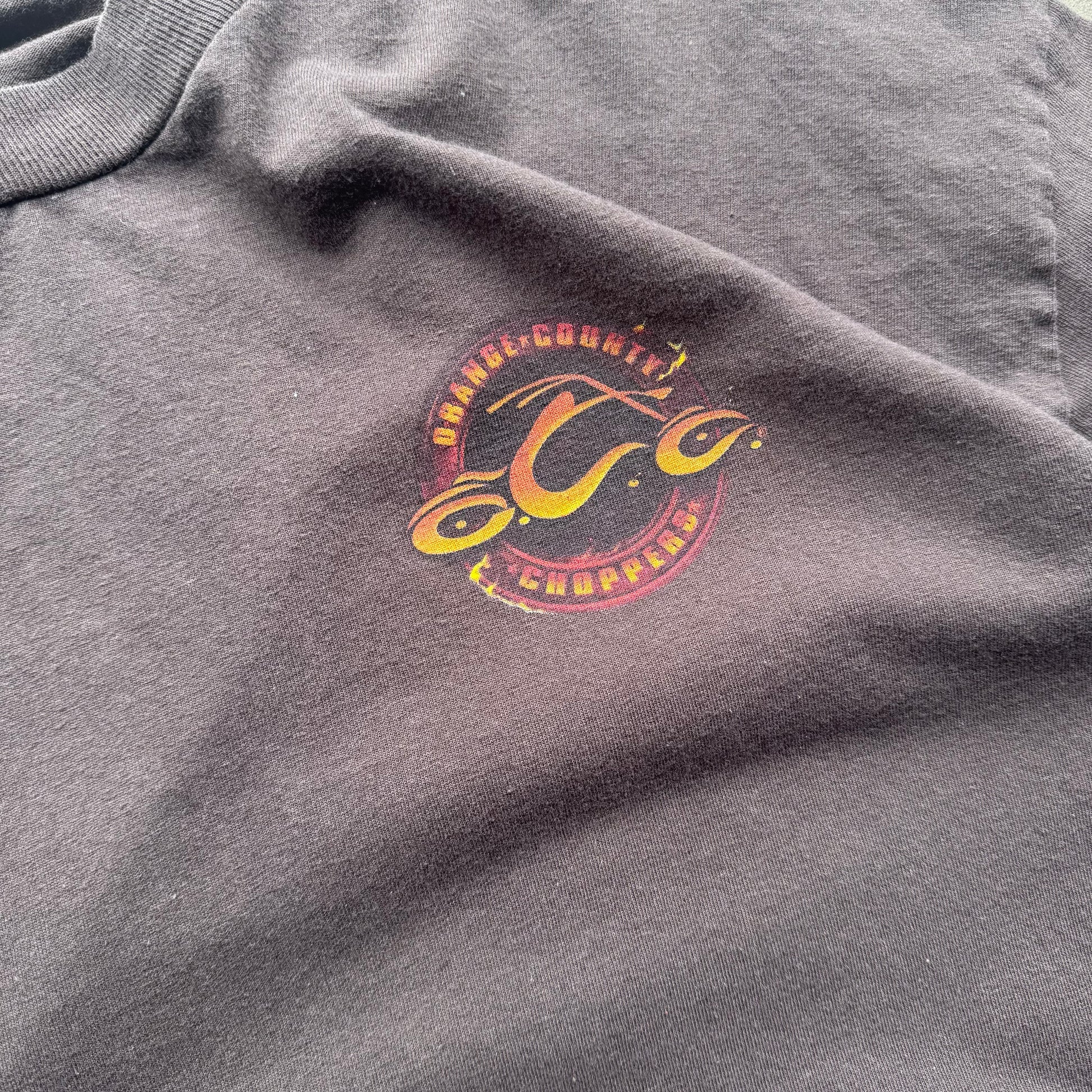 (L) 00s Mocha Orange County Choppers Tee