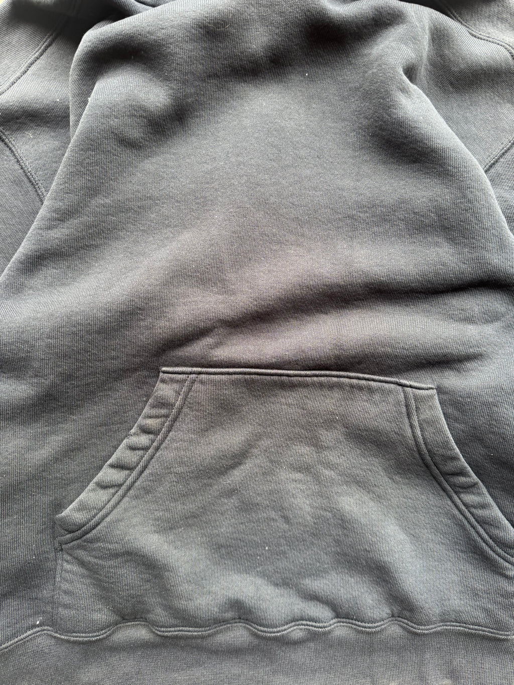 (M) 00s Faded Black Blank Hoodie