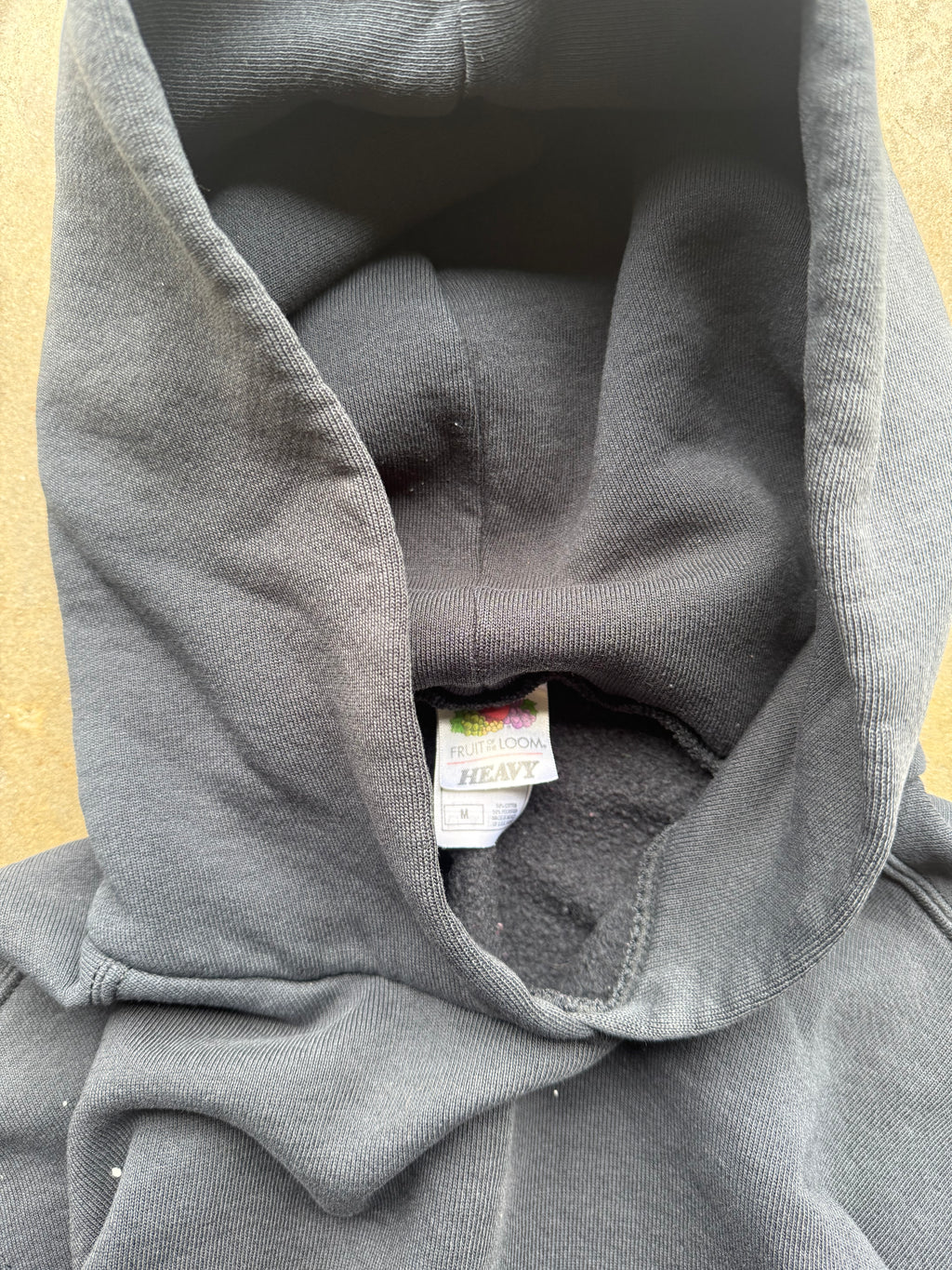 (M) 00s Faded Black Blank Hoodie