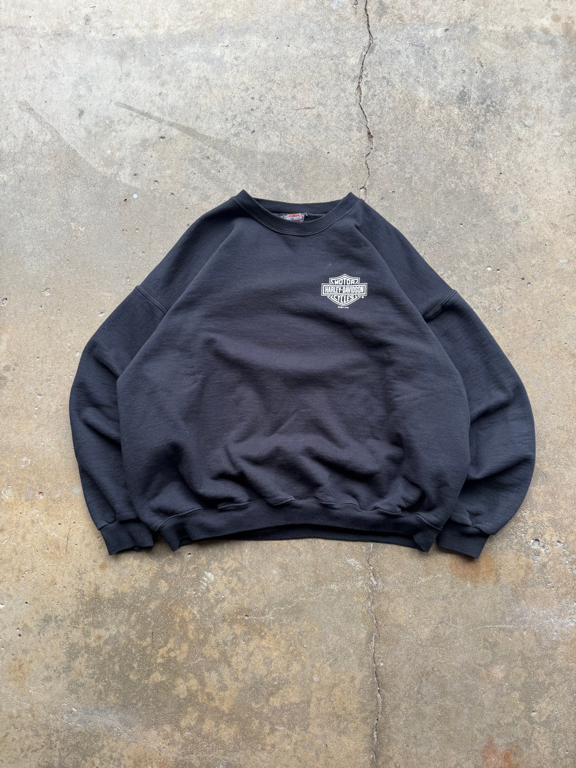 (L) 00s Harley Davidson Logo Crewneck
