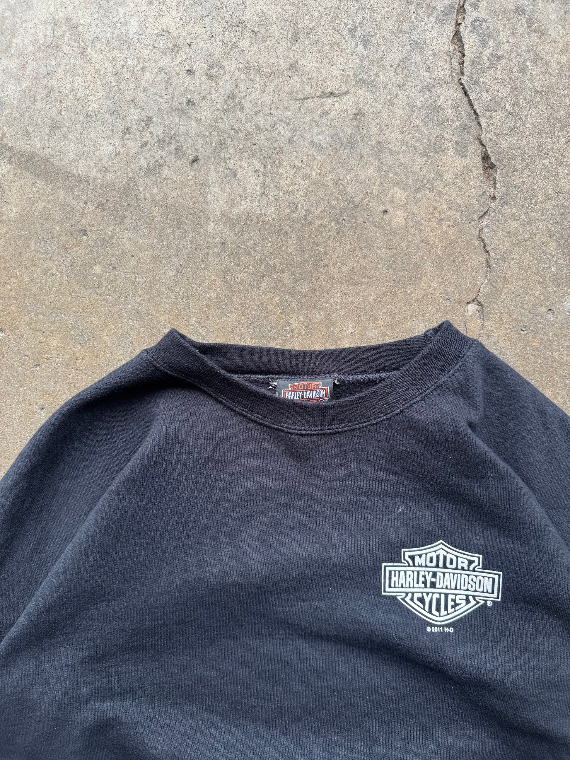 (L) 00s Harley Davidson Logo Crewneck