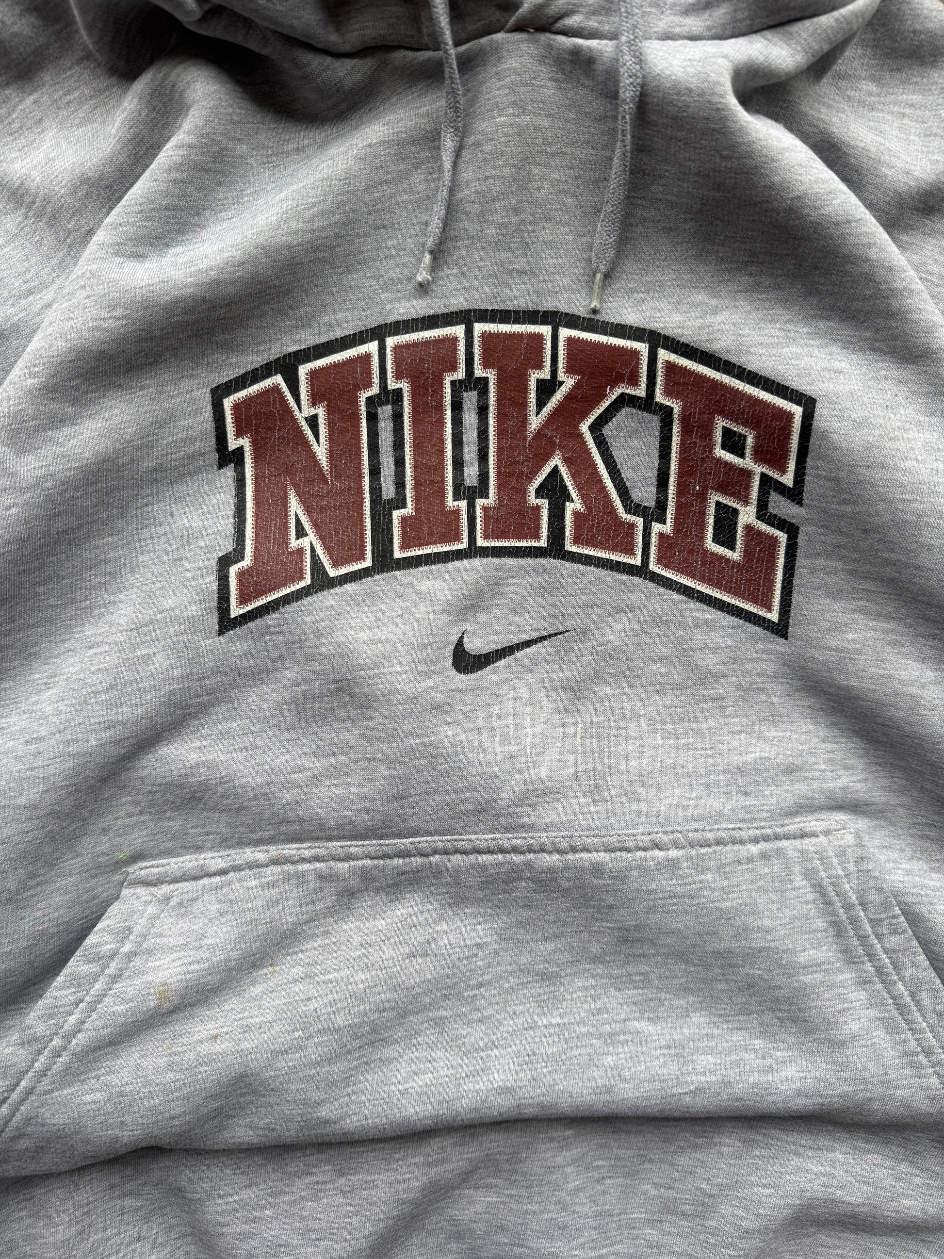 (L) 00s Nike Mocha Spell-out Hoodie