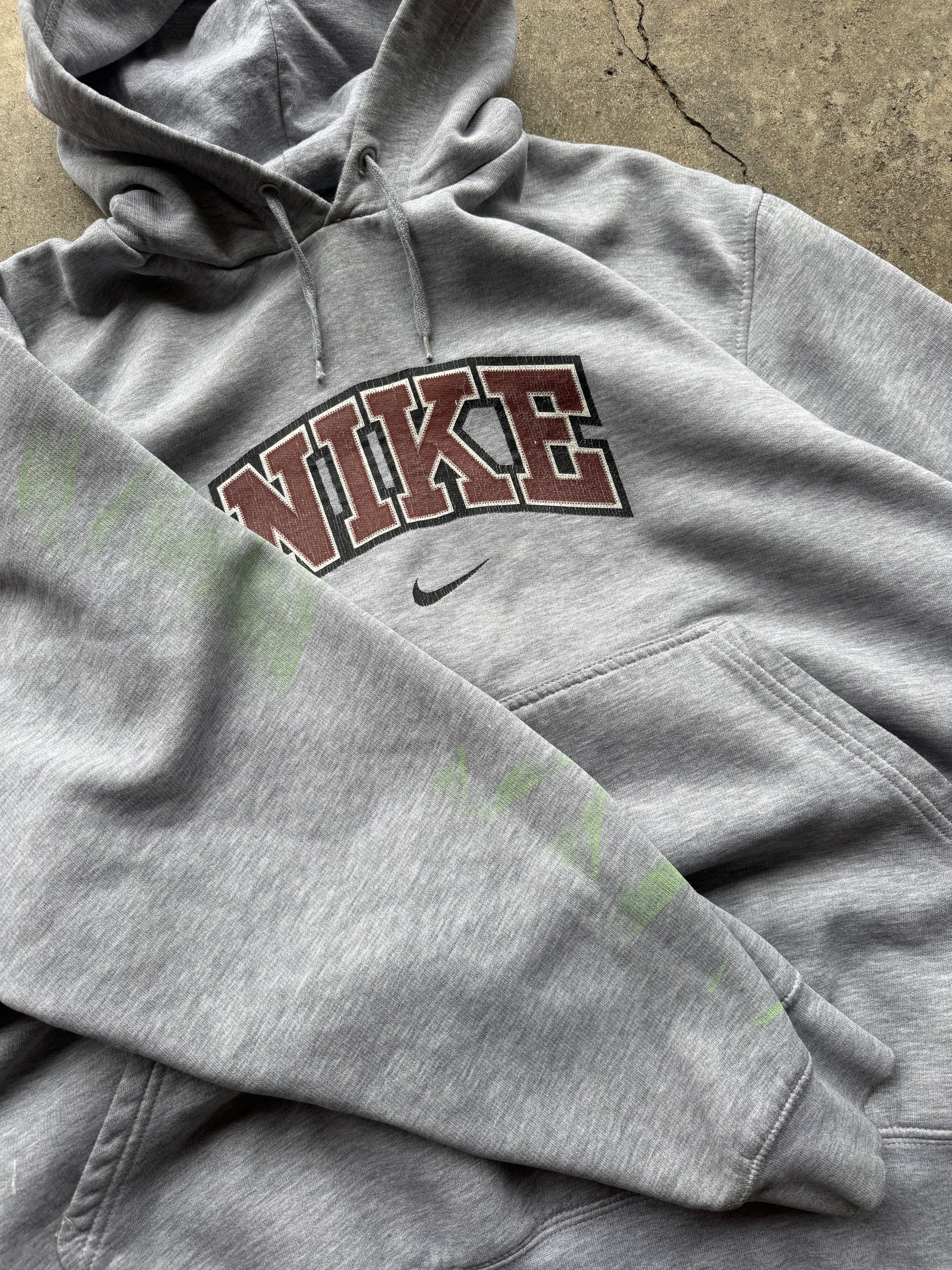 (L) 00s Nike Mocha Spell-out Hoodie