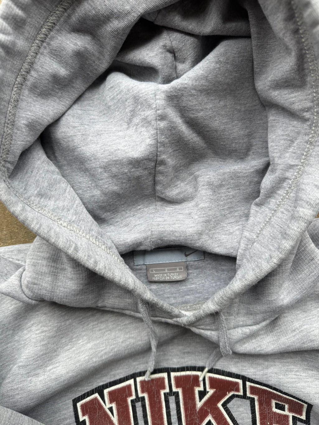 (L) 00s Nike Mocha Spell-out Hoodie