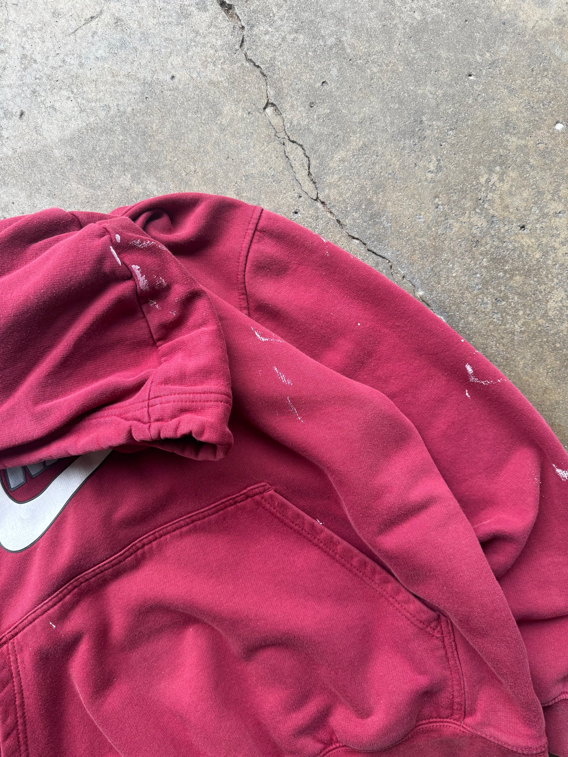 (L) 00s Marron Nike Paint Splatter Hoodie