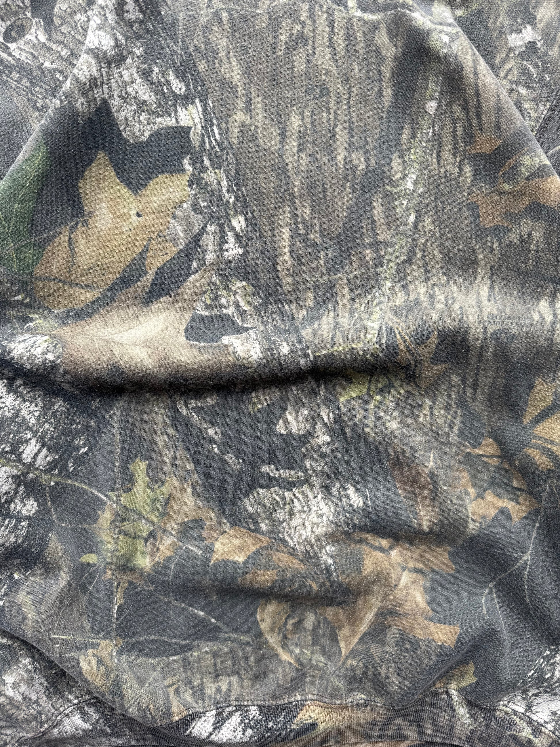 (XL) 90s Faded Camo Crewneck