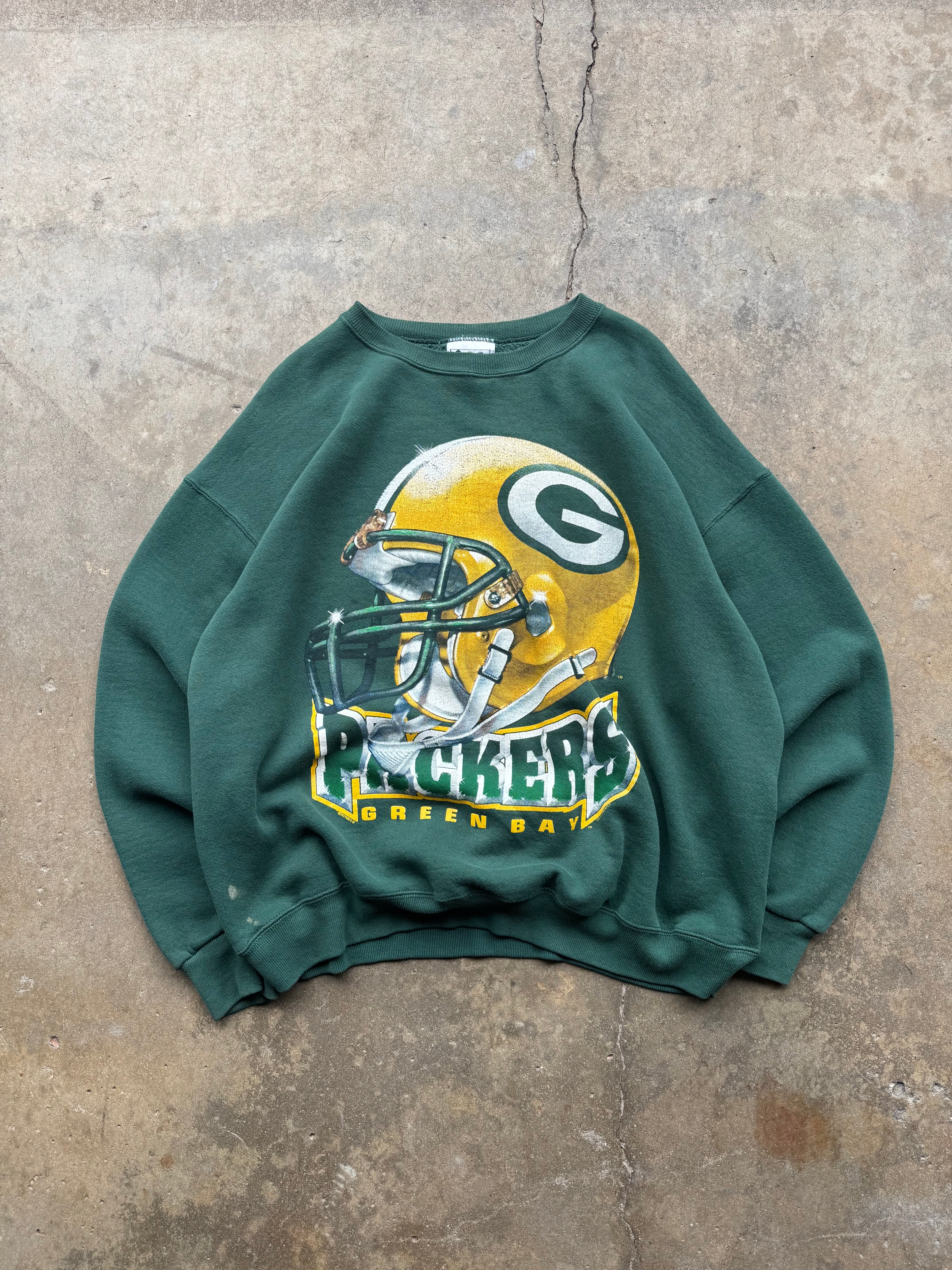 (XL) 90s Green Bay Packers Helmet Crewneck