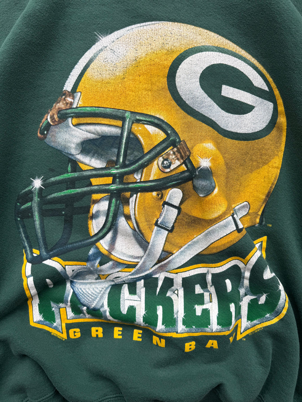 (XL) 90s Green Bay Packers Helmet Crewneck