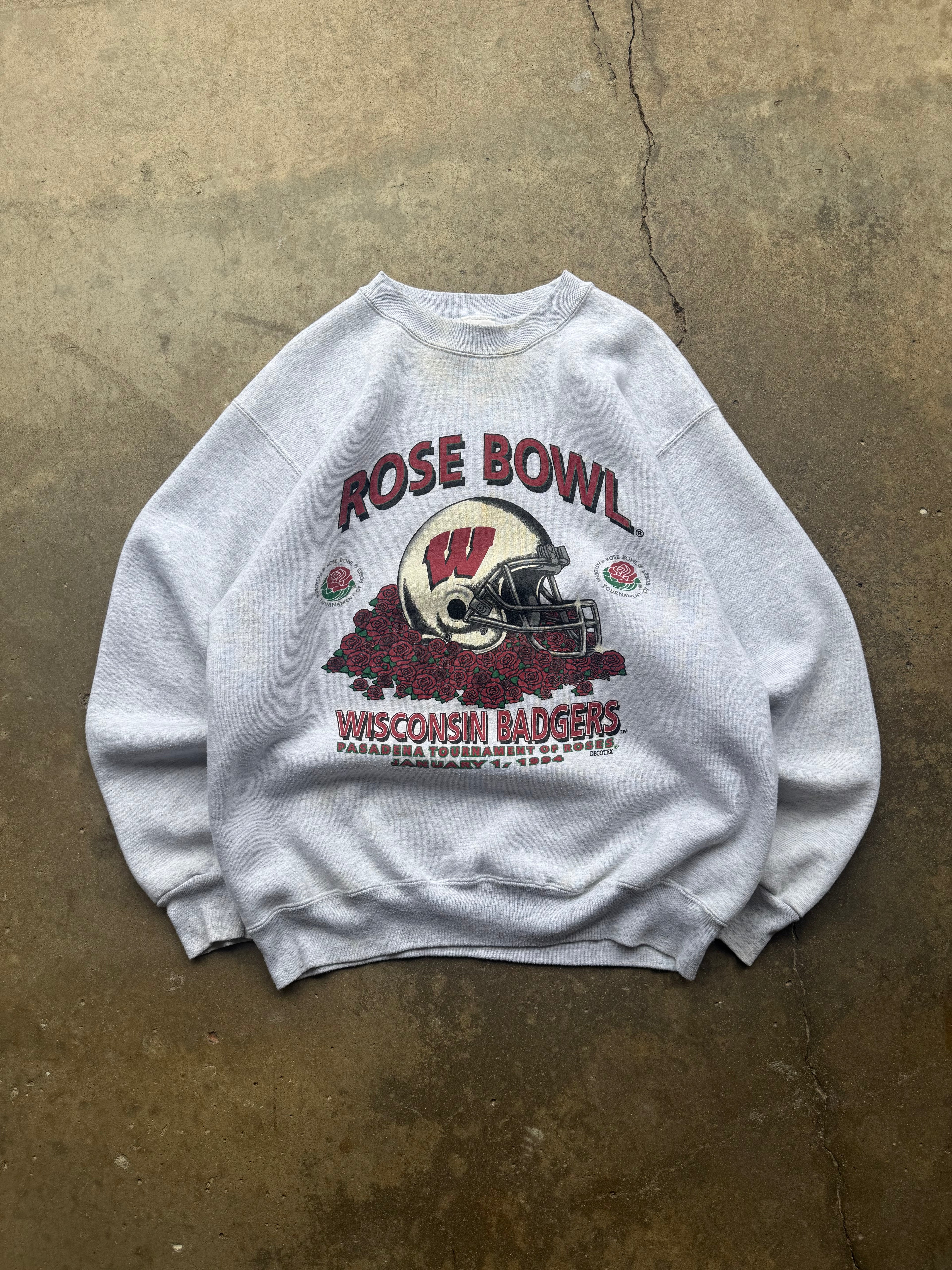 (XL) 90s Wisconsin badgers Rose Bowl Crewneck