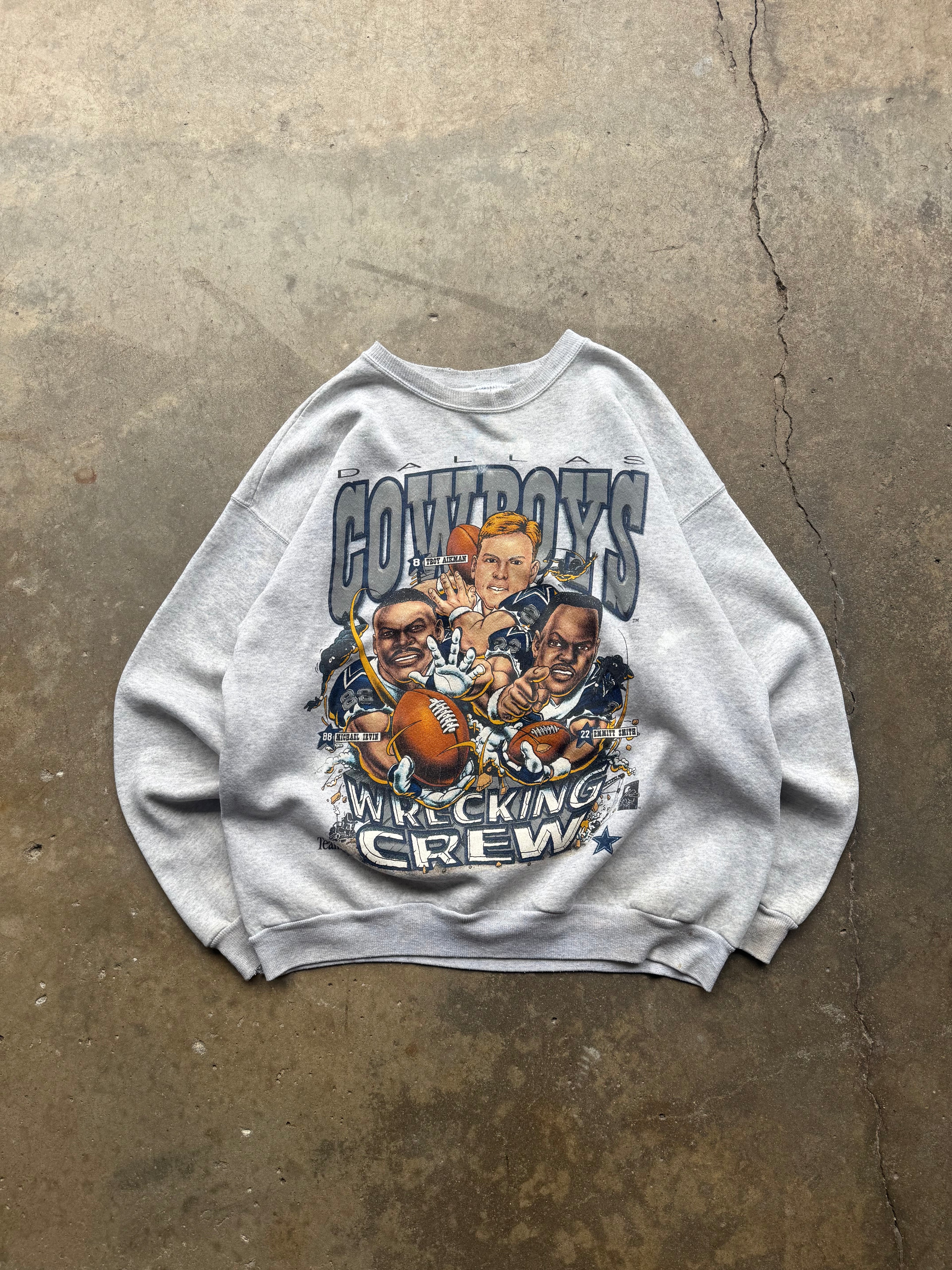 (XL) 90s Dallas Cowboys 'Wrecking Crew' Crewneck