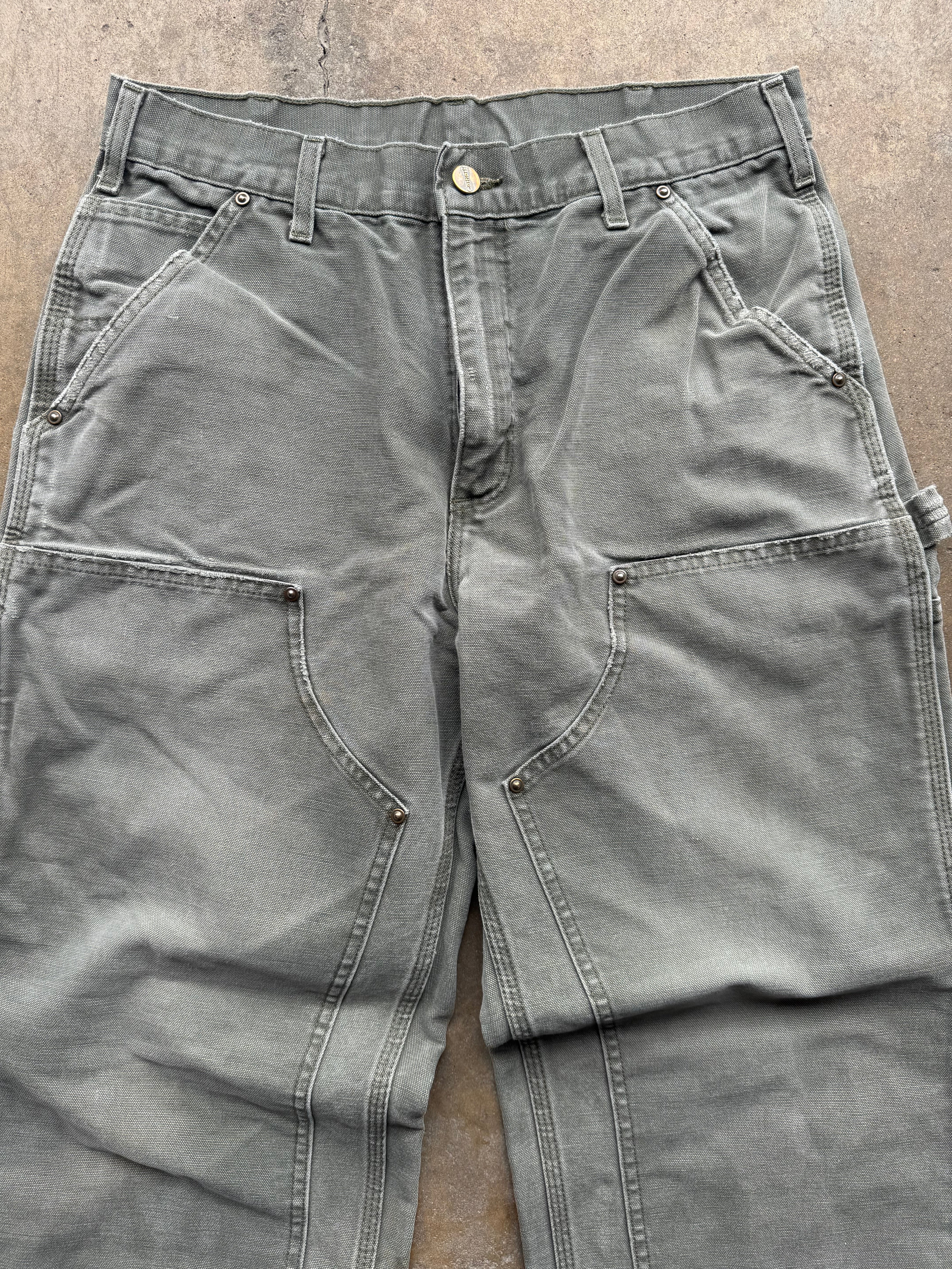 32) 00s Olive Green Carhartt Double Knee Pants – Wisco W's