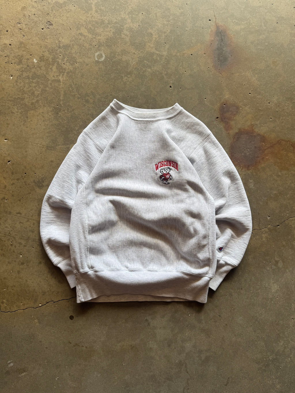 (S) 90s Wisconsin Badgers Reverse Weave Crewneck