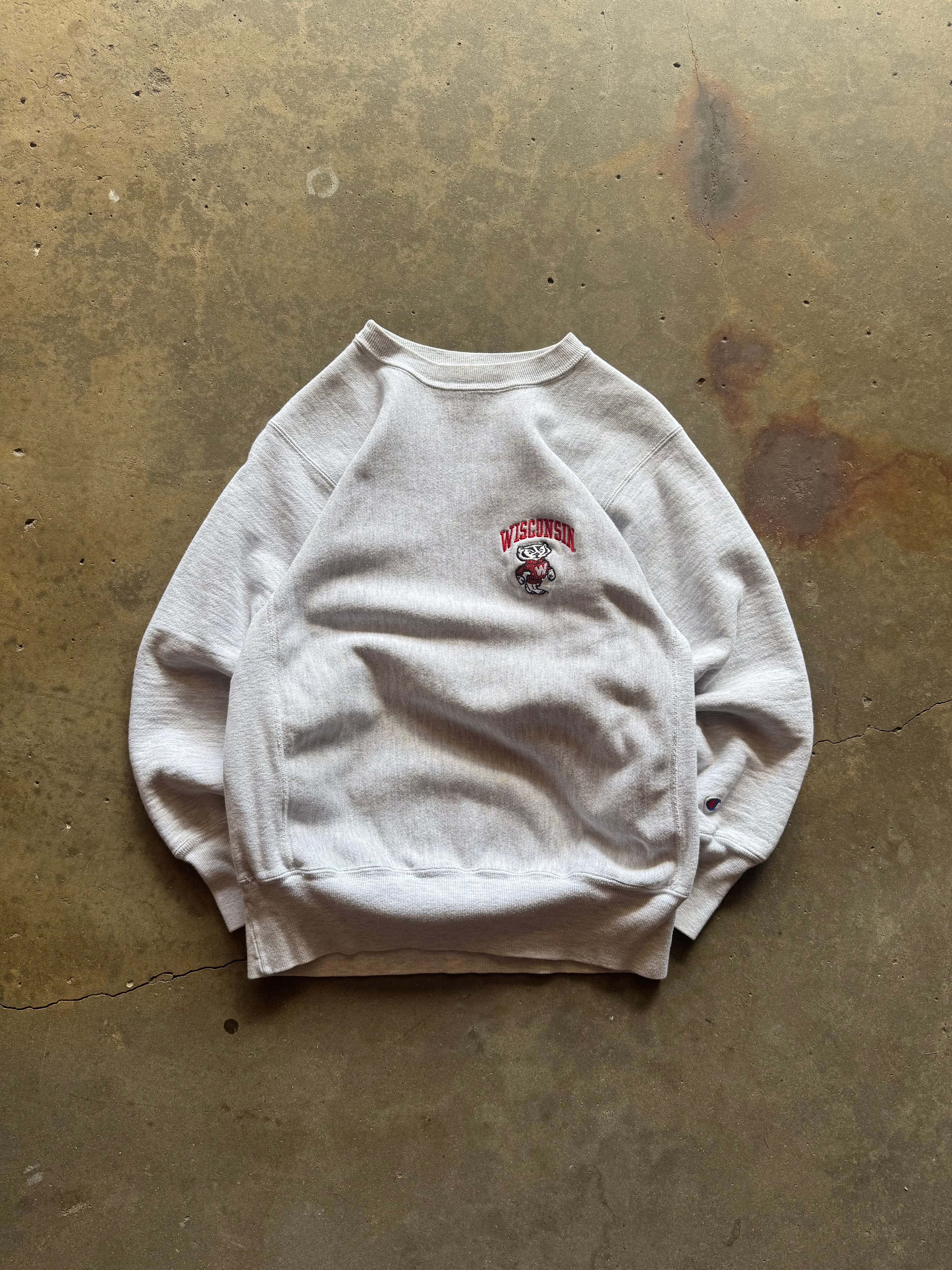 (S) 90s Wisconsin Badgers Reverse Weave Crewneck