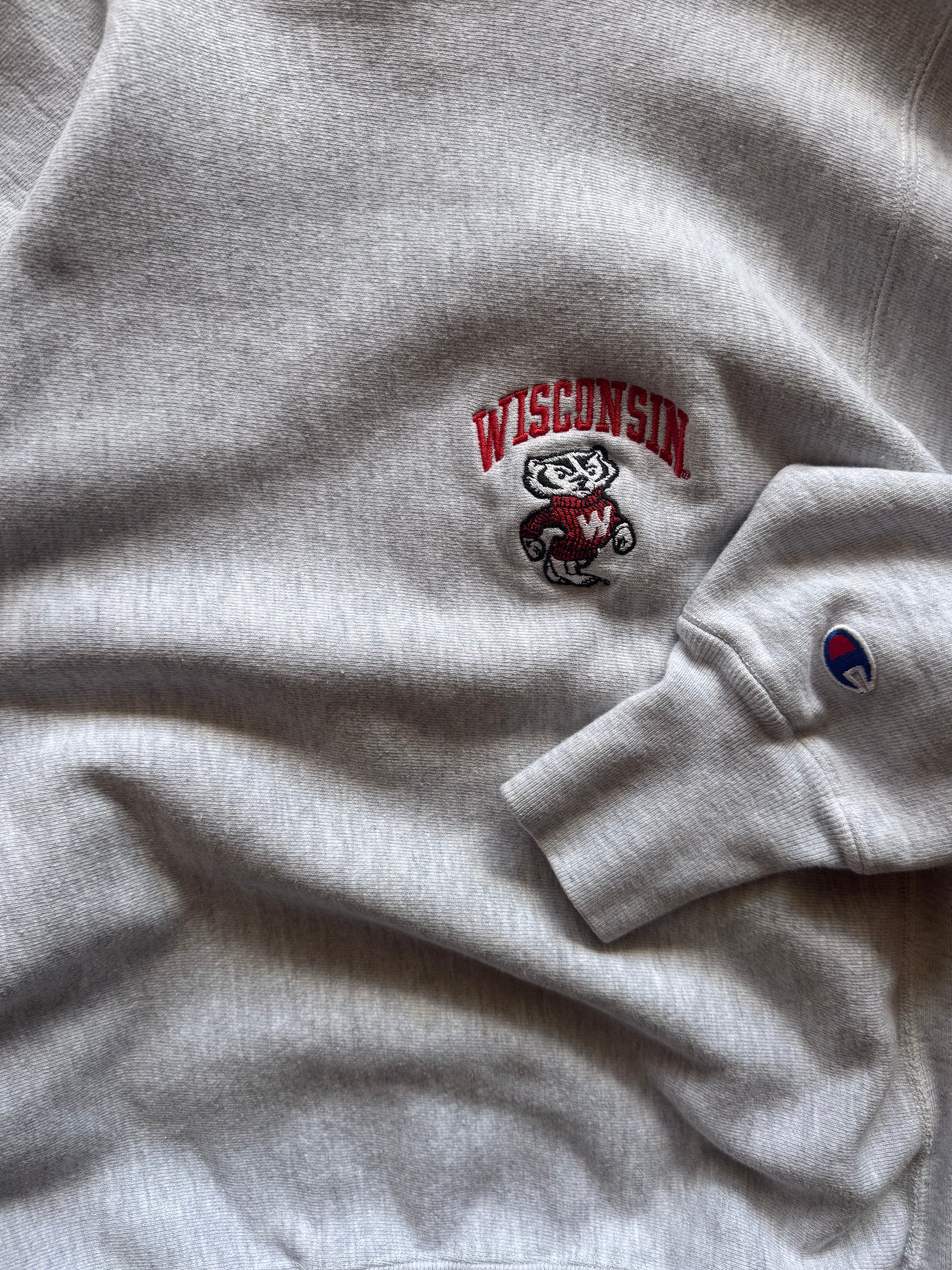 (S) 90s Wisconsin Badgers Reverse Weave Crewneck
