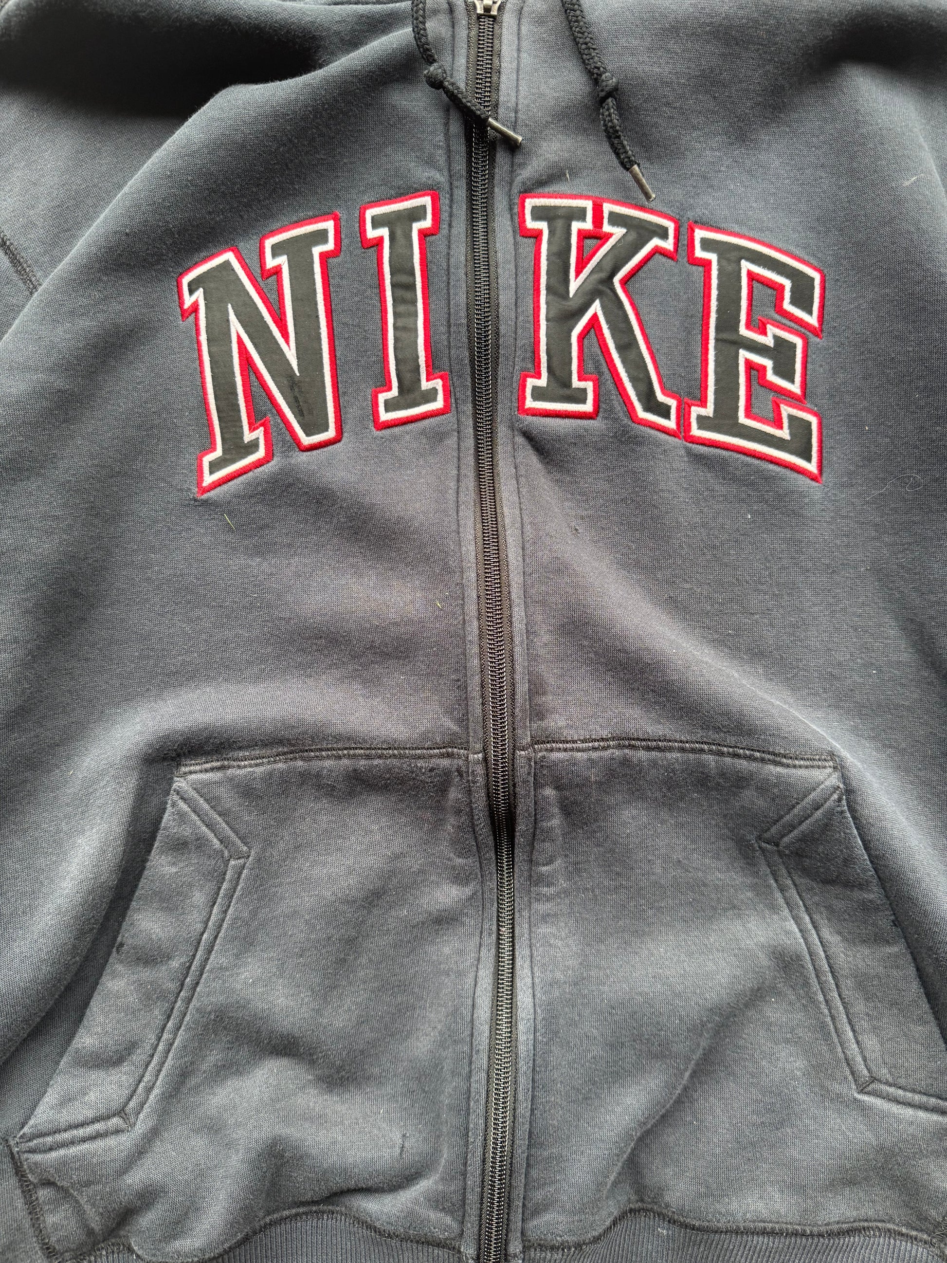(M) 00s Nike Spell-out Zip Up Hoodie