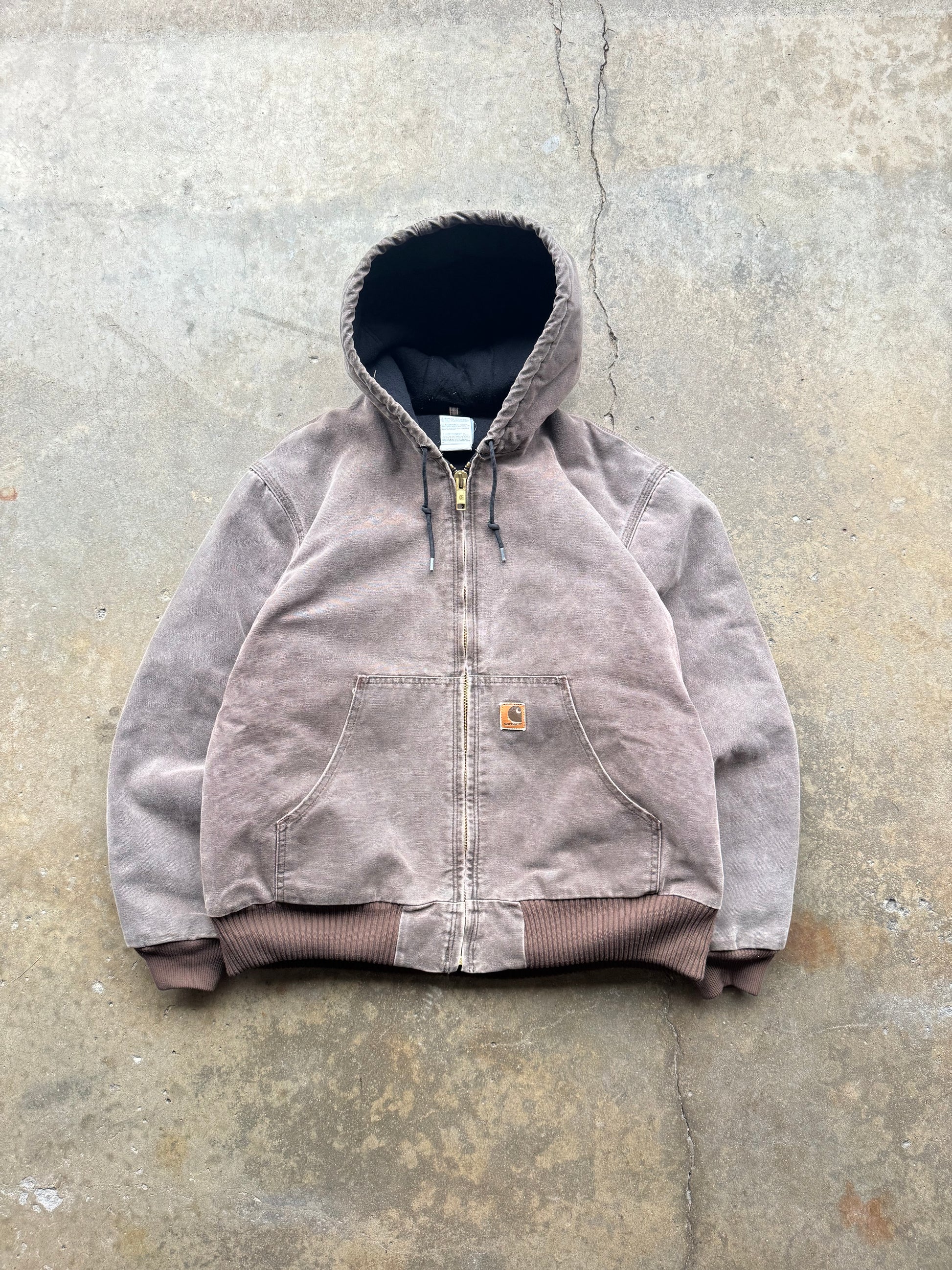 (L) 00s Faded Mocha Carhartt Hooded Jacket
