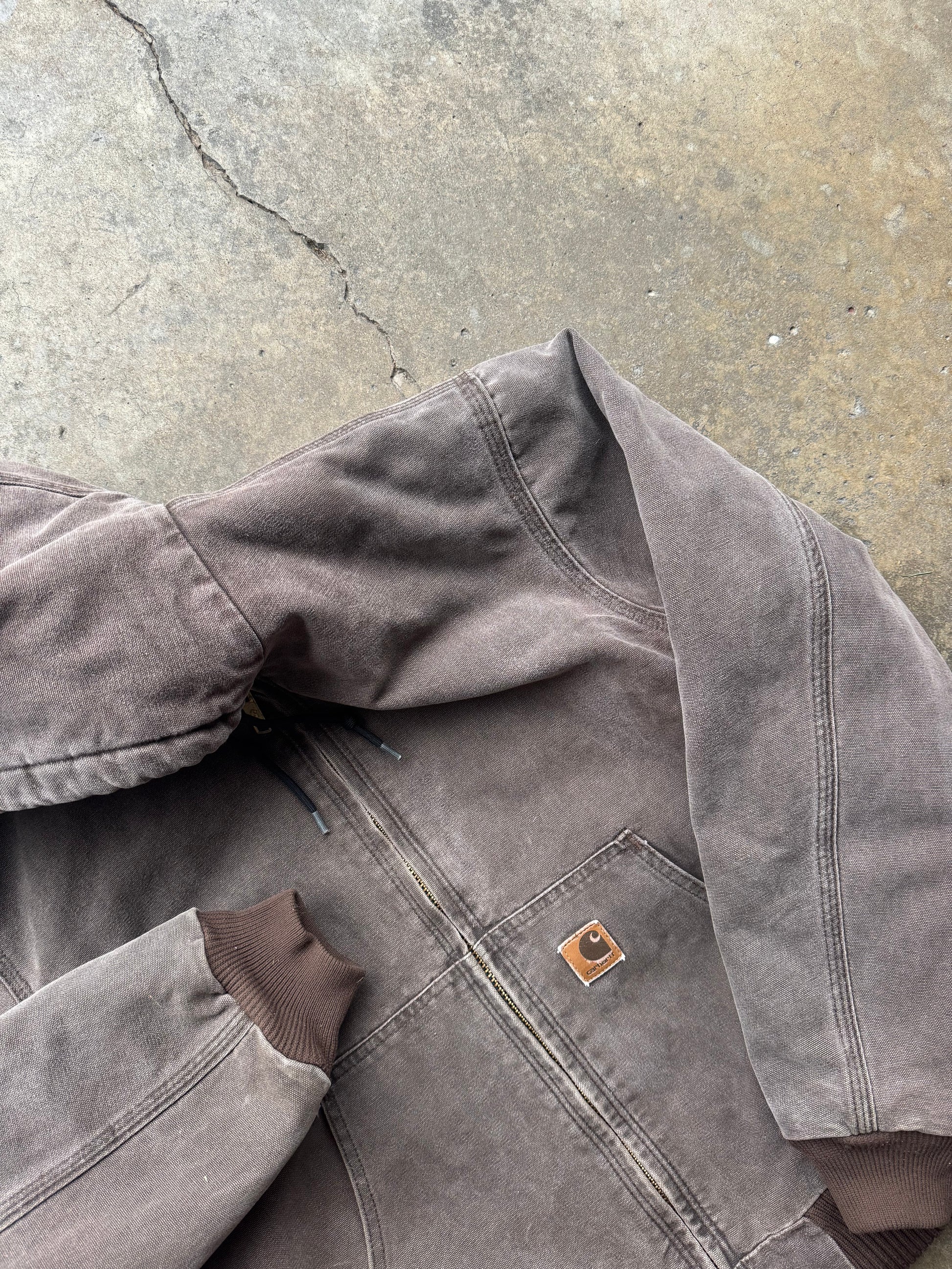 (L) 00s Faded Mocha Carhartt Hooded Jacket