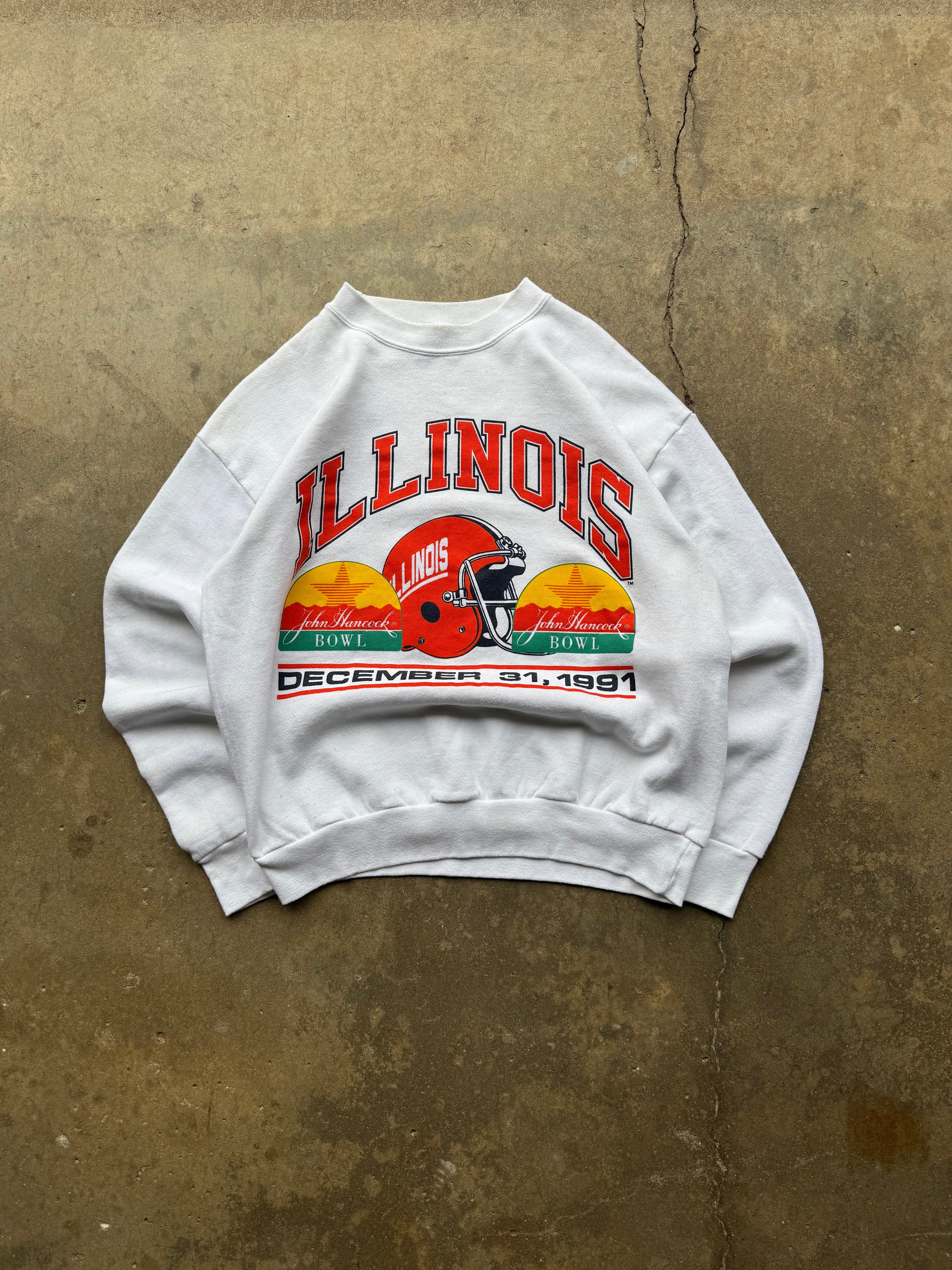 (M) 90s Illinois Football Crewneck