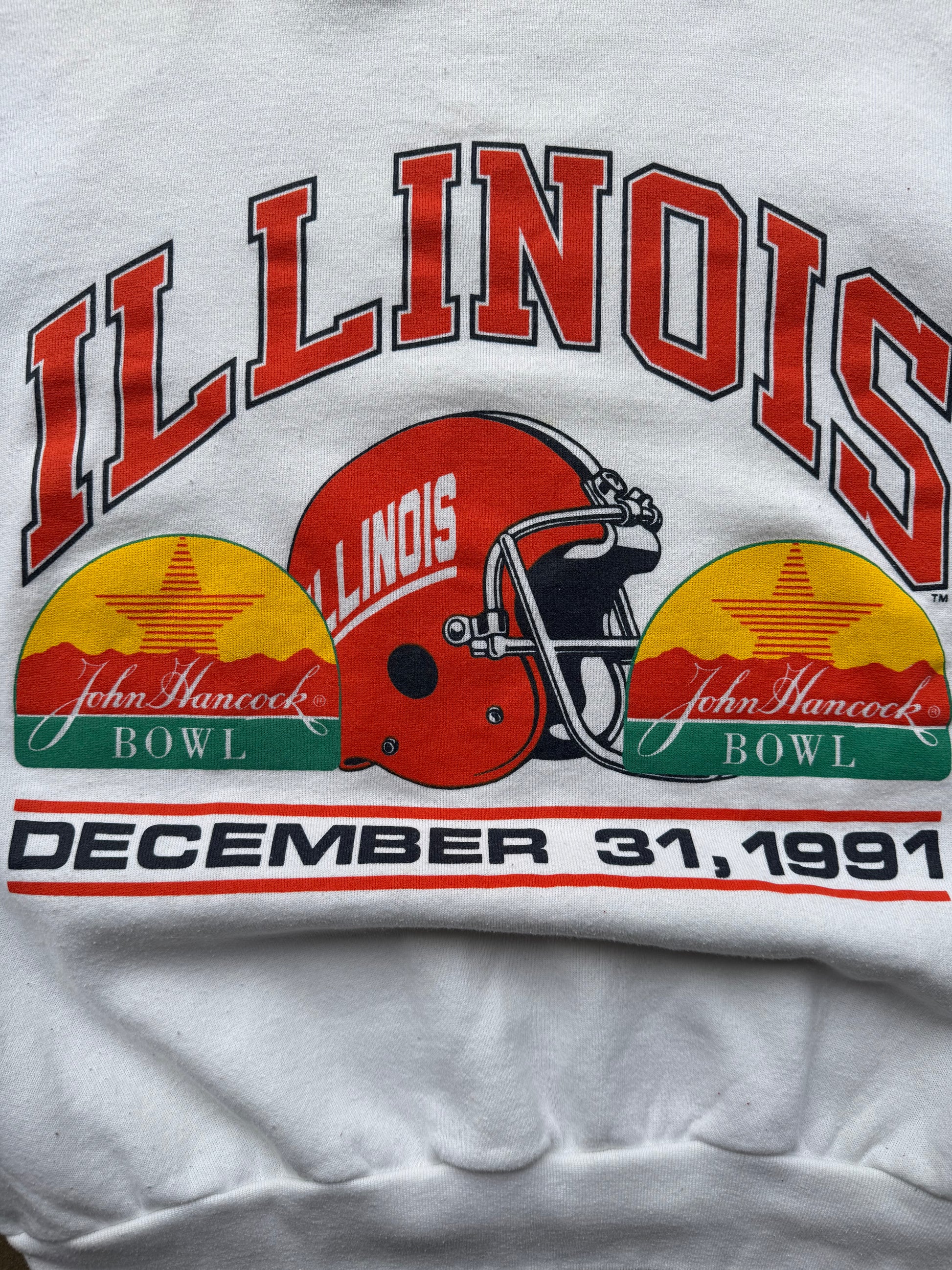 (M) 90s Illinois Football Crewneck