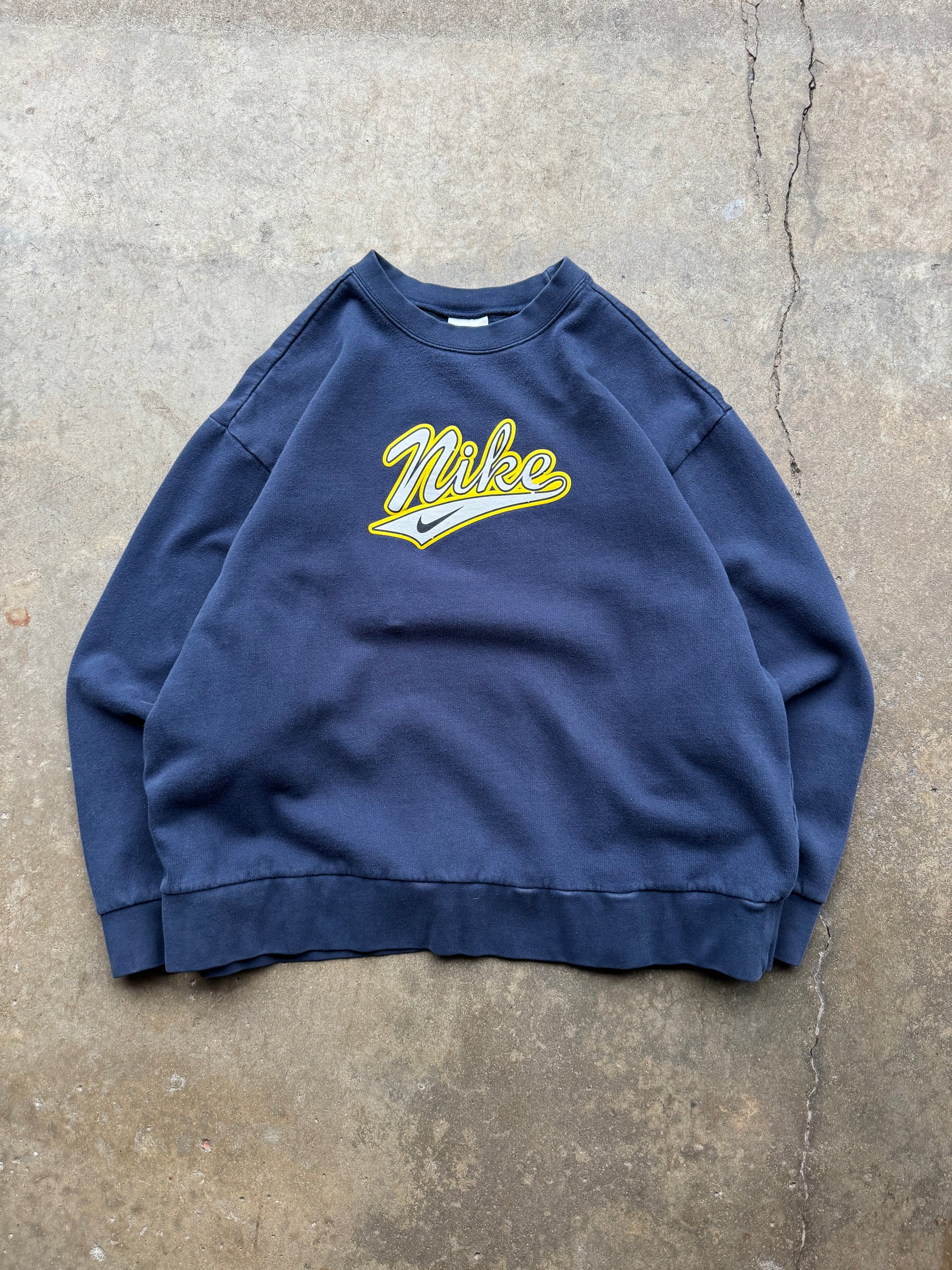 (XL) 00s Navy Nike Graphic Crewneck